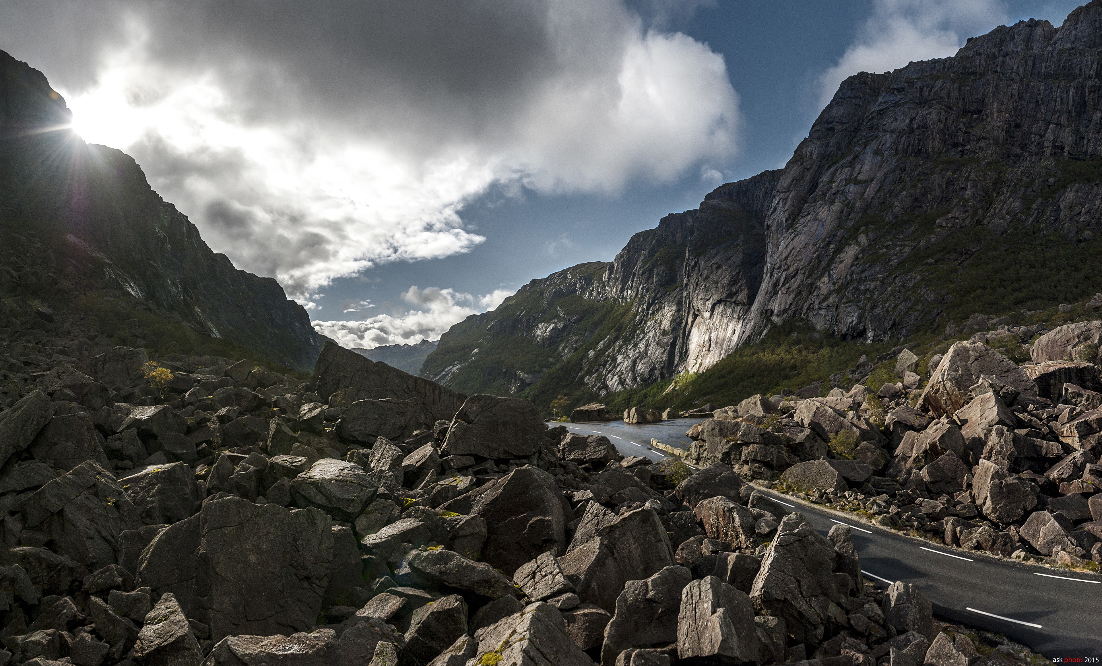 4K Norway Mountains Road Stones Gjesdal HD Wallpaper