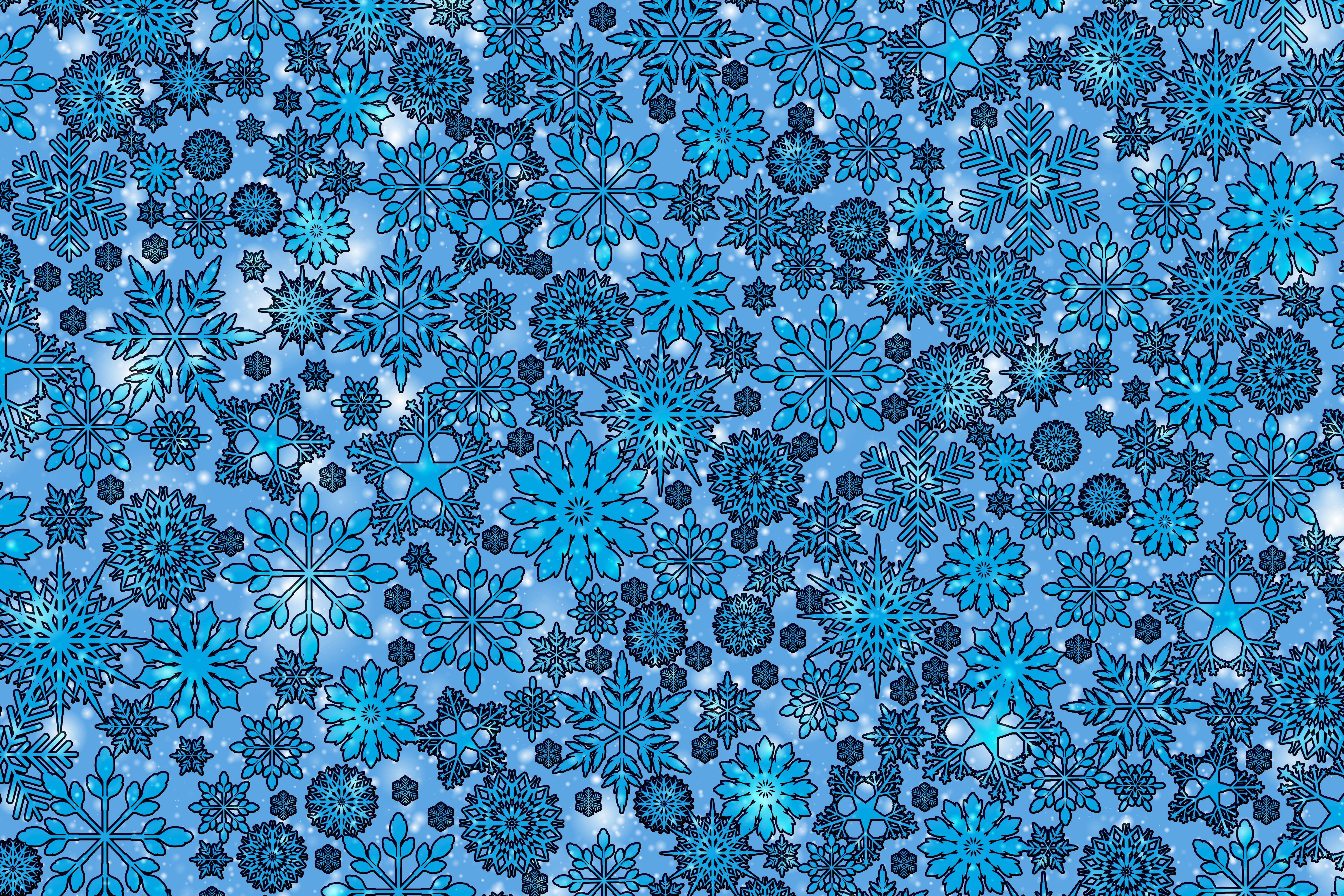 Blue Snowflakes Texture HD Wallpaper