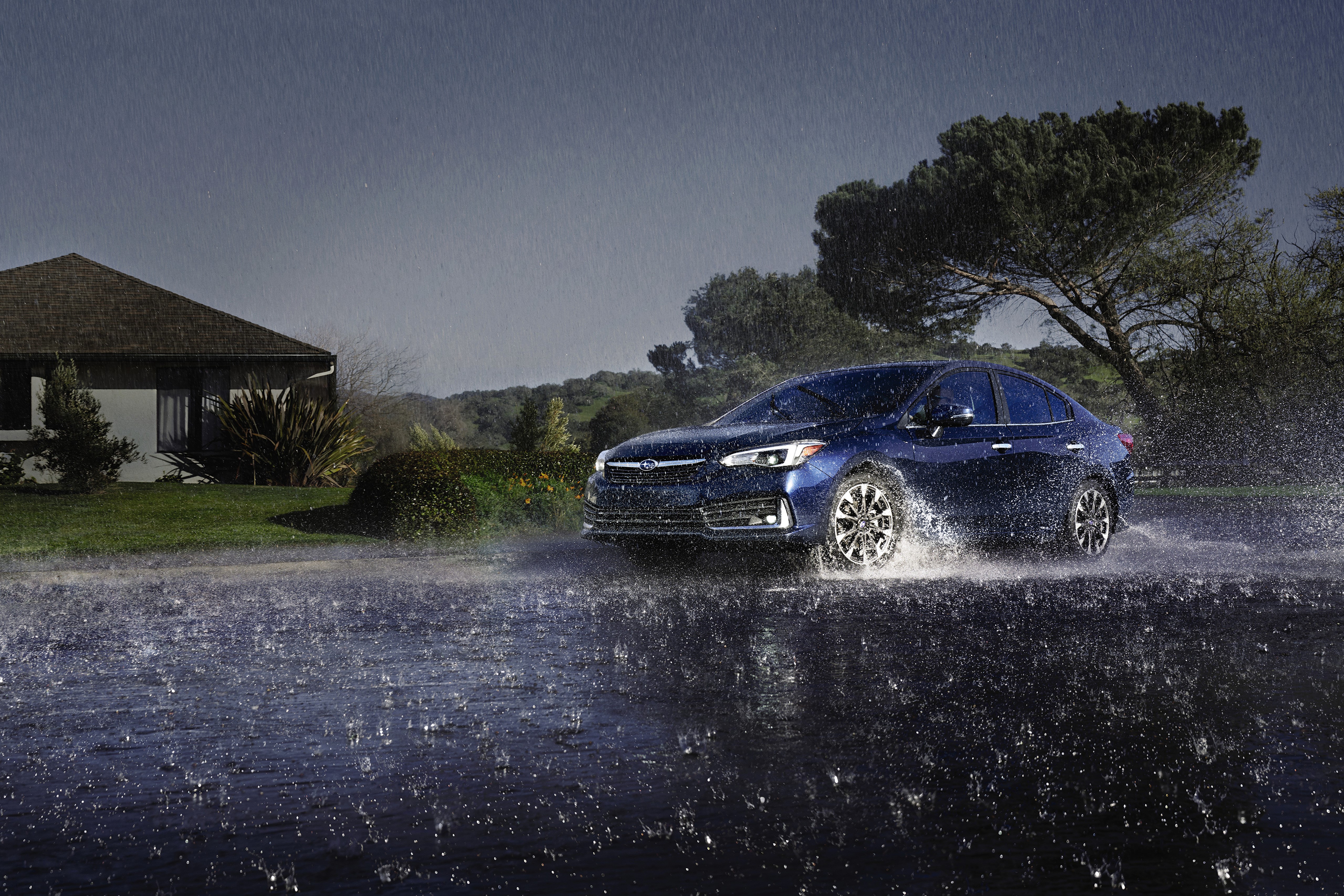 2020 Subaru Impreza Limited Sedan in Rain HD Wallpaper