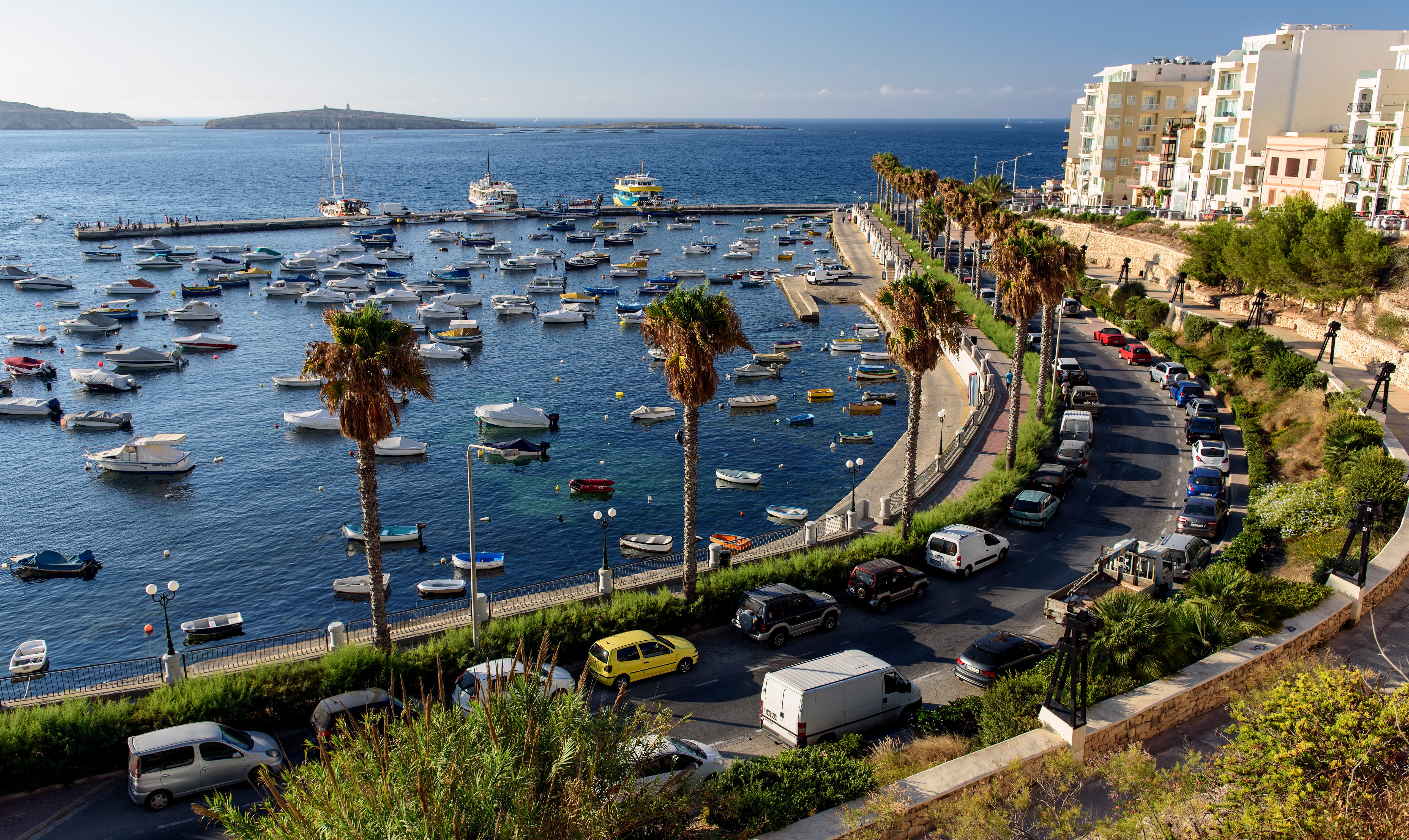 Malta Marina with Boats and Buildings HD Wallpaper