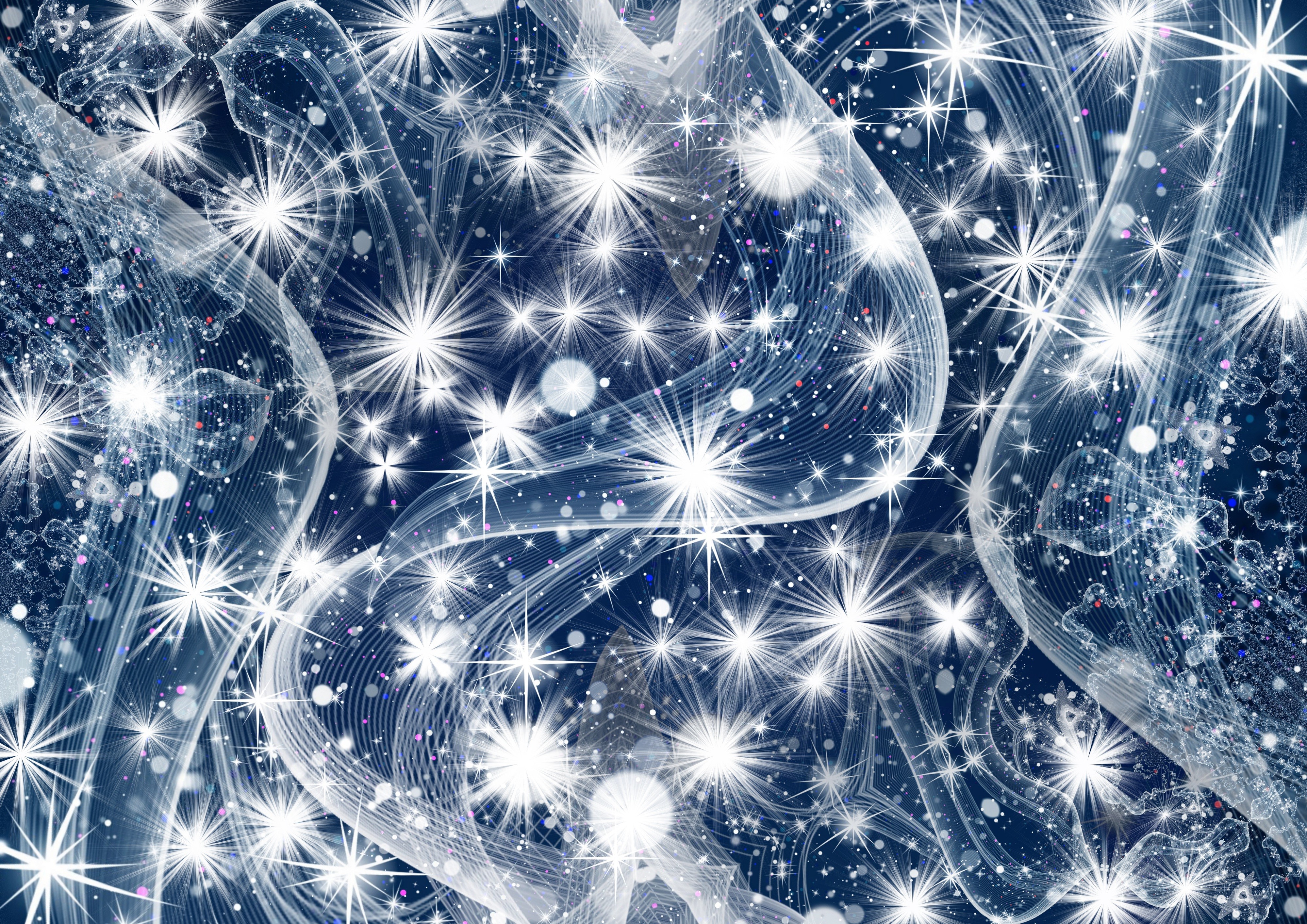 4K Christmas Star Decorations HD Wallpaper