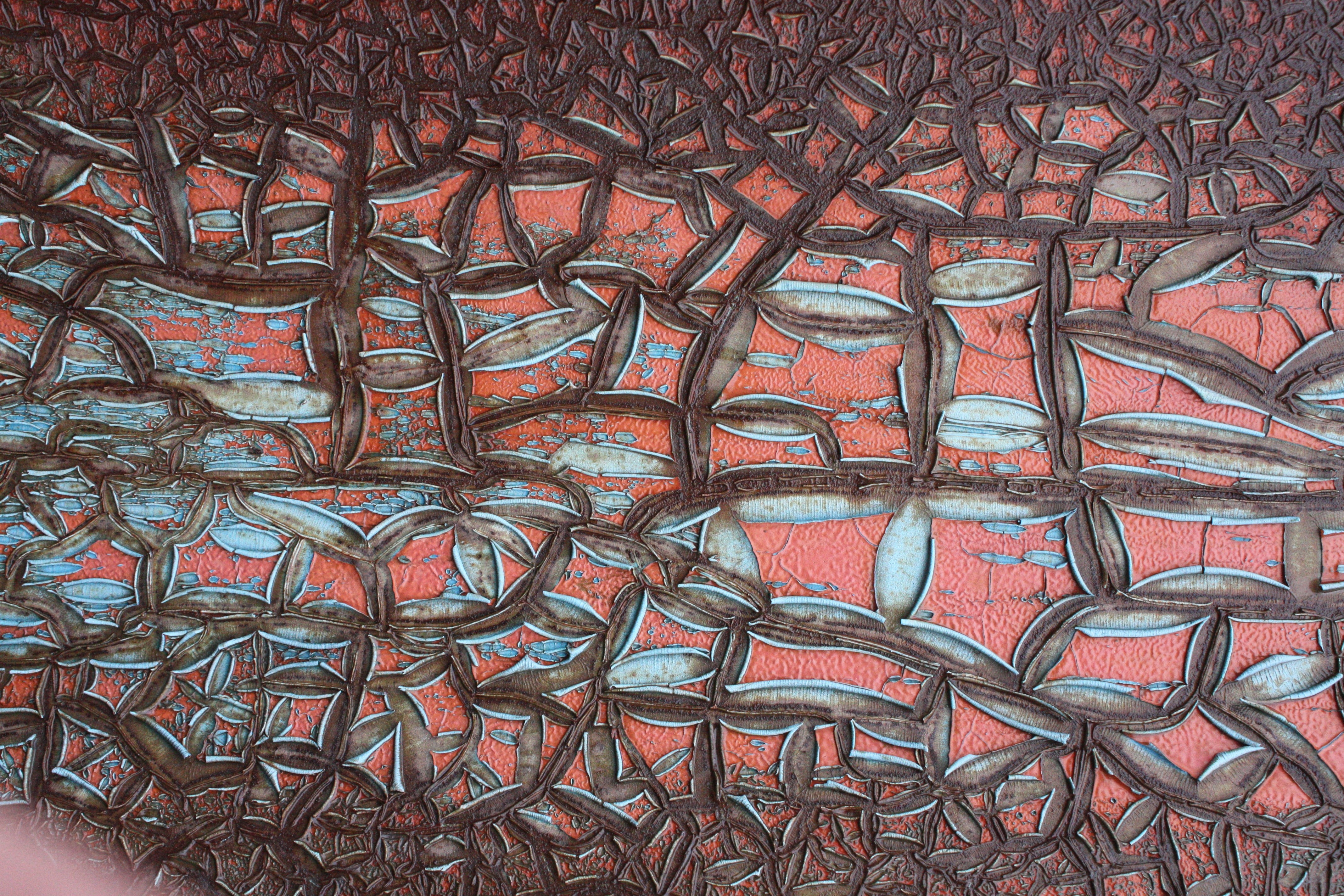 Cracked Red and Blue Paint Texture HD Wallpaper