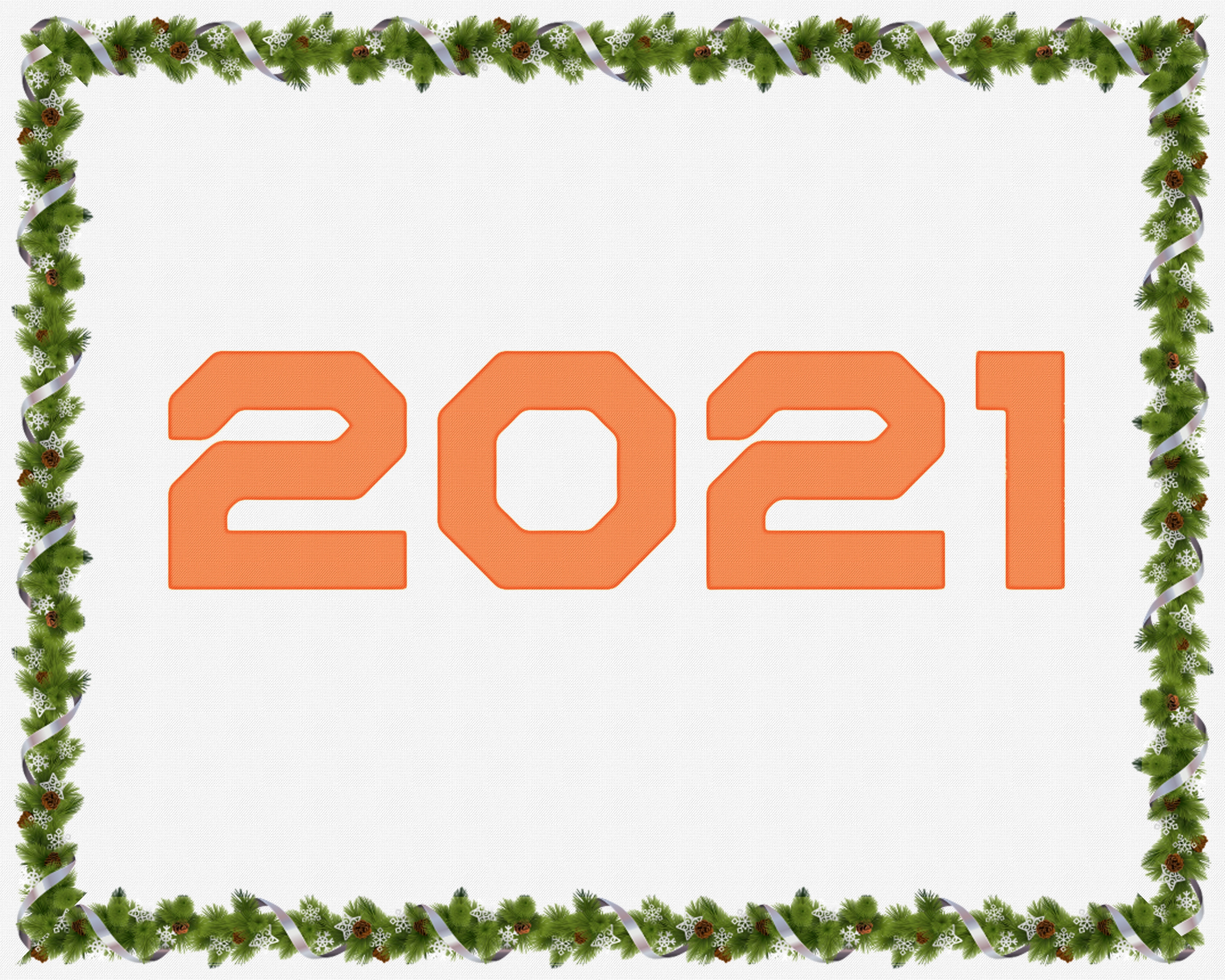 2021 Christmas Garland HD Wallpaper