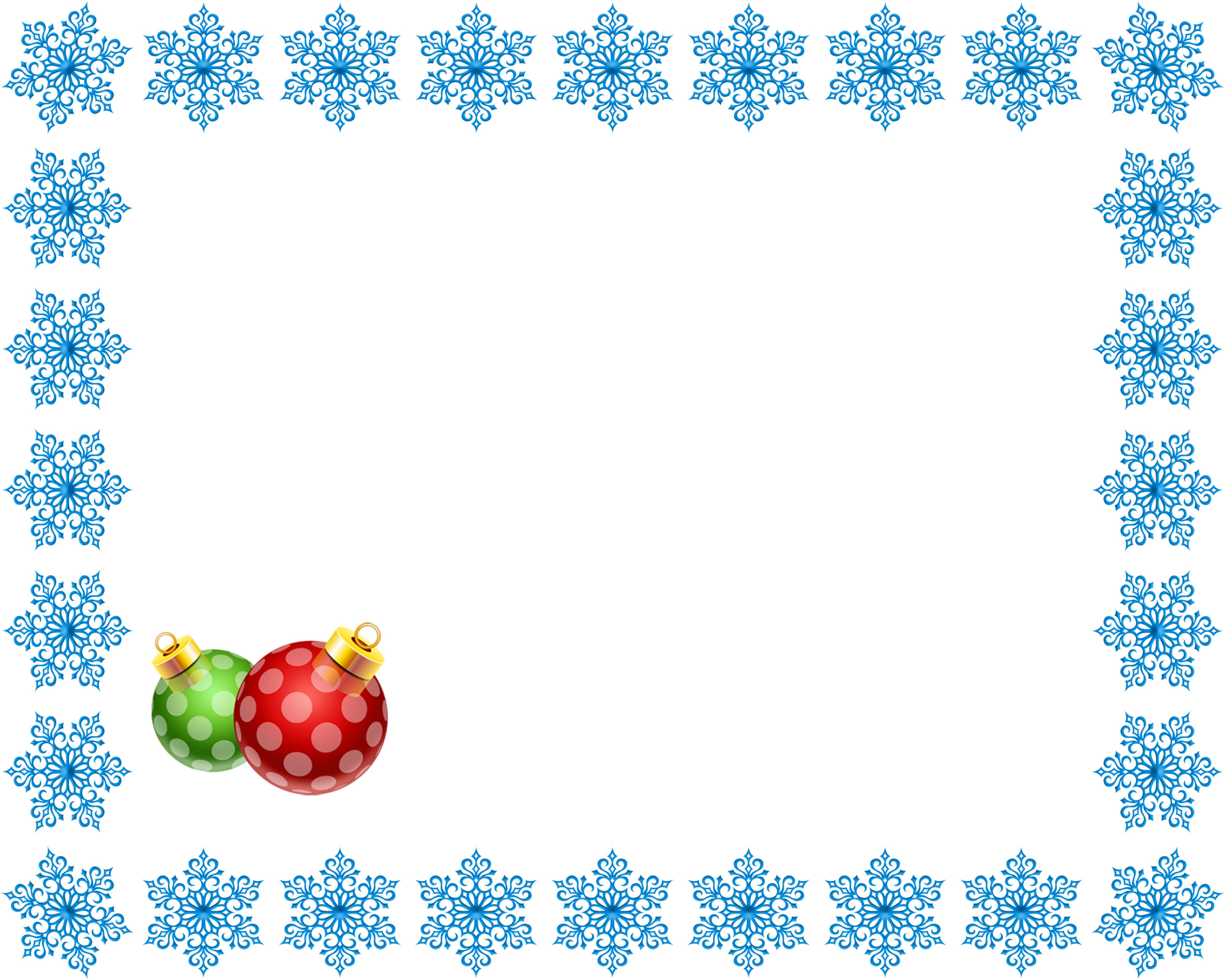 Christmas Snowflakes and Ornaments Greeting Card Template HD Wallpaper