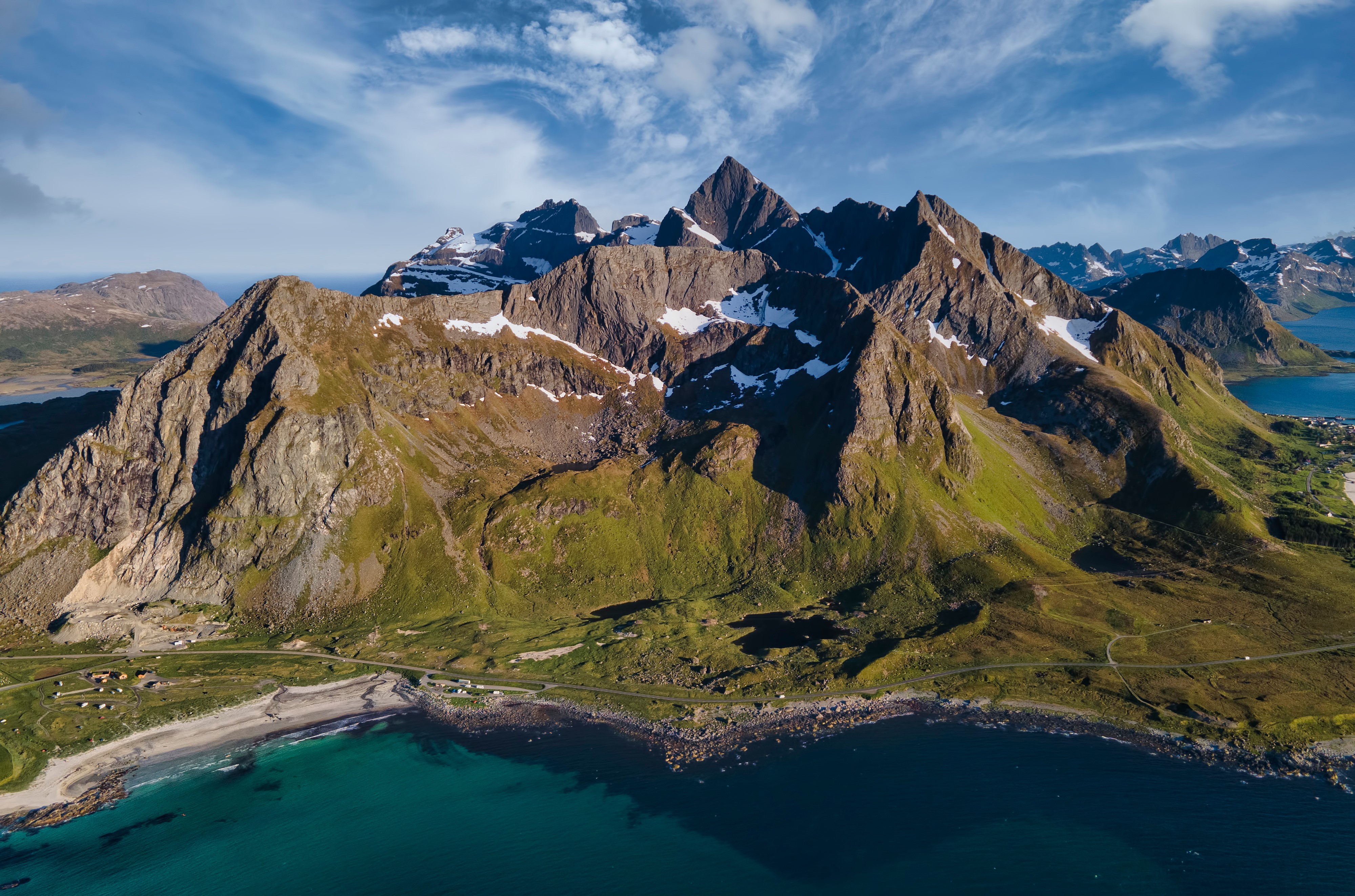 Stortinden Mountains in Lofoten, Norway HD Wallpaper