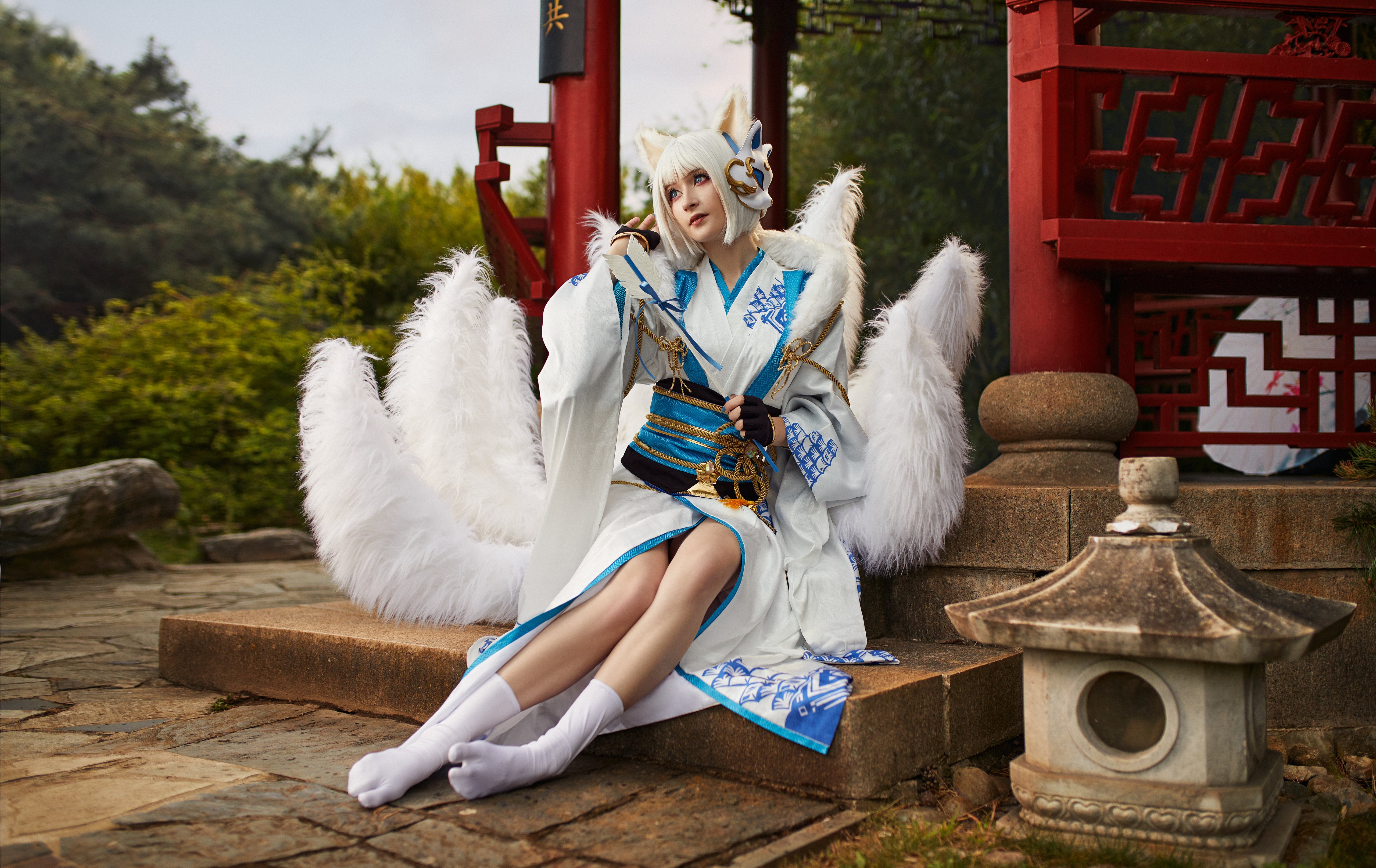 Kaga from Azure Lane Cosplay HD Wallpaper
