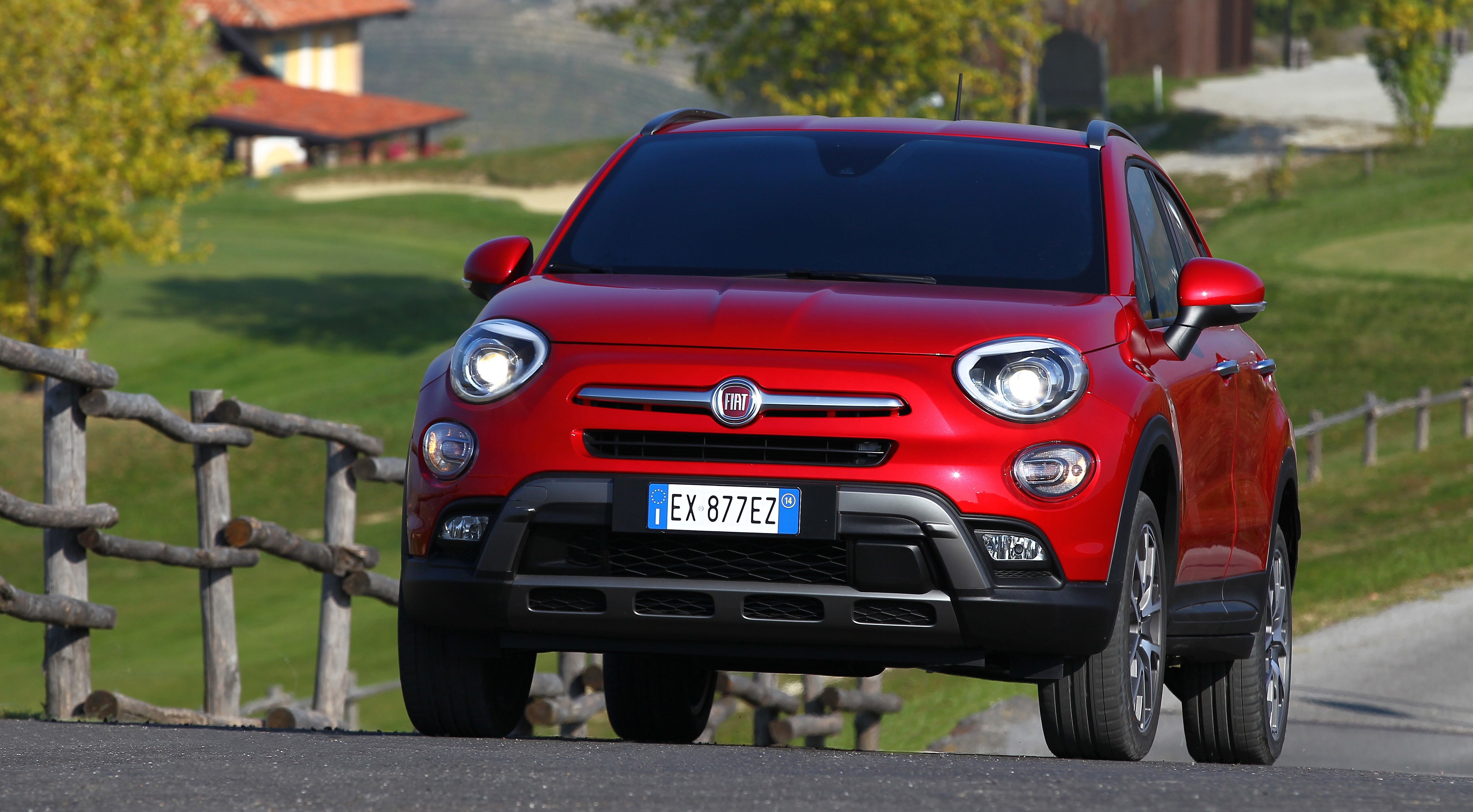 Red Fiat 500X Cross Crossover HD Wallpaper