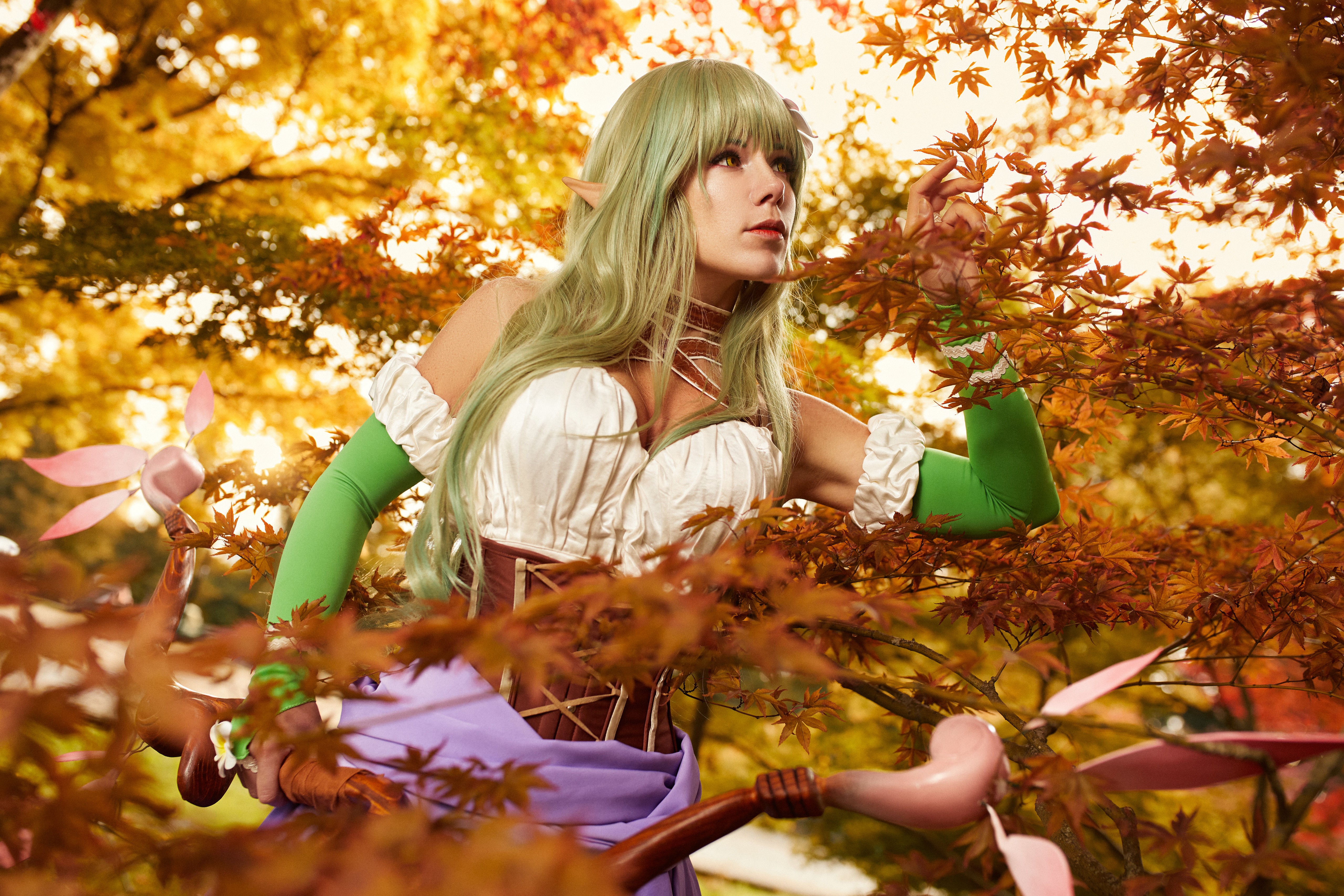 Rena from Warriors Cosplay with Bow Weapon HD Wallpaper