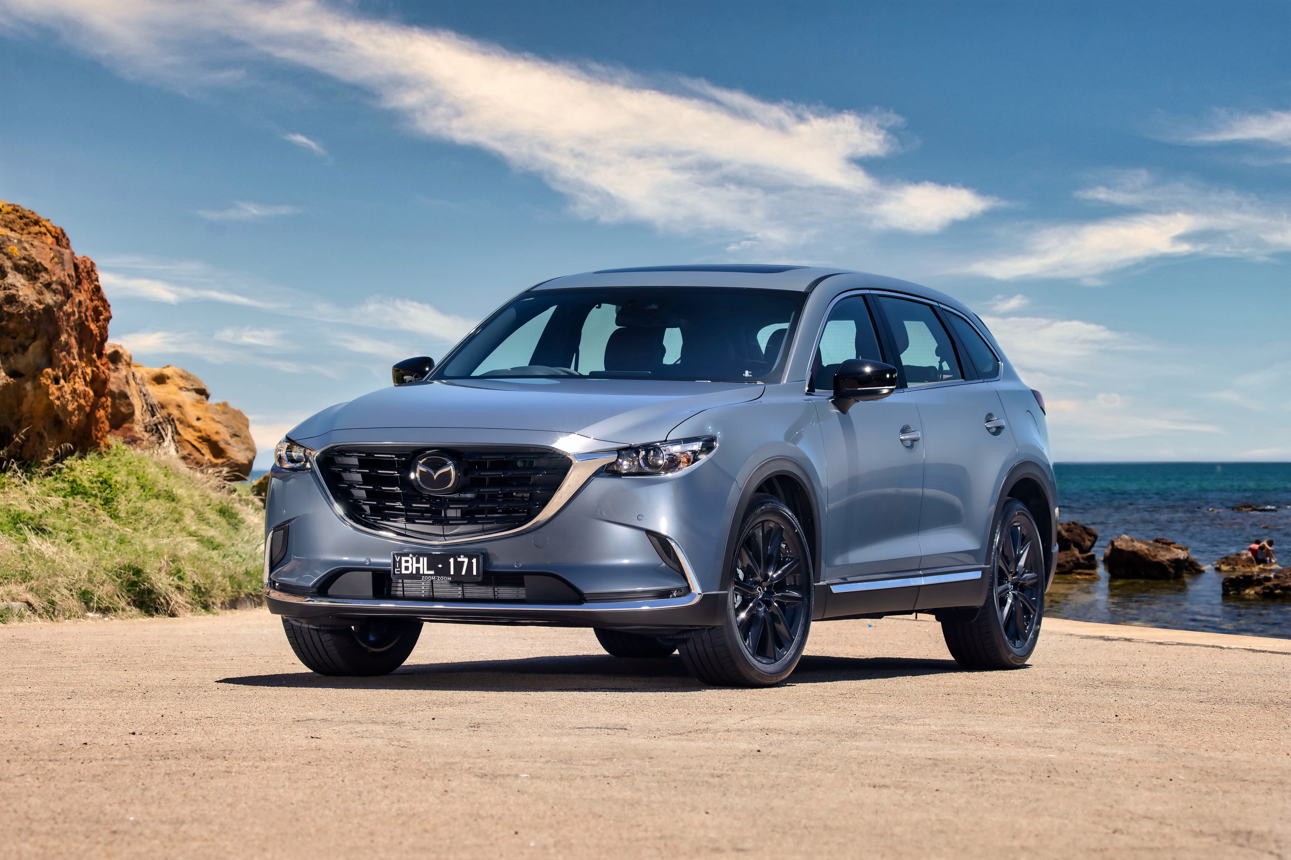 2021 Mazda CX-9 GT SP Crossover in Grey Metallic HD Wallpaper