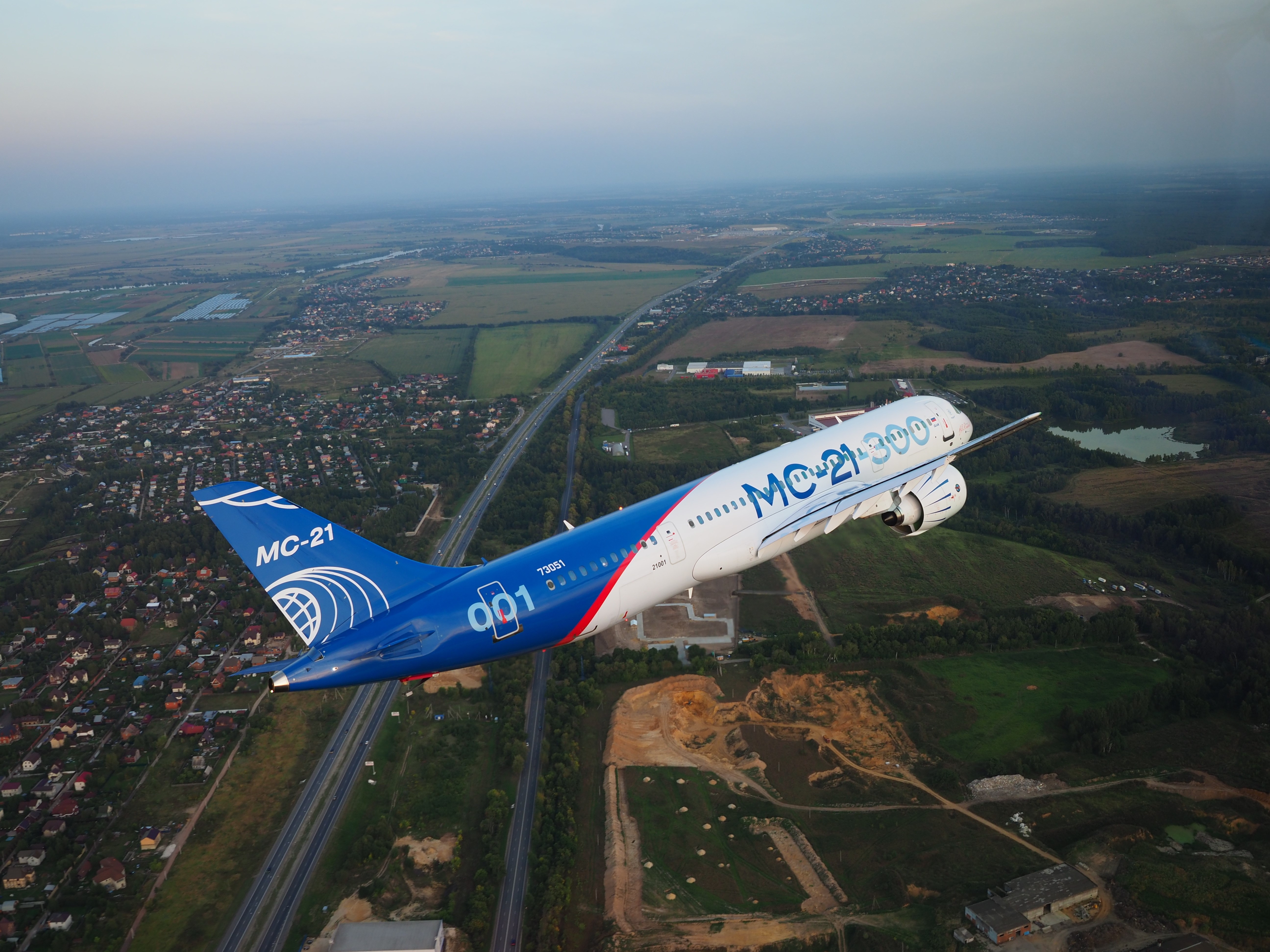MC-21-300 Airplane in Flight HD Wallpaper