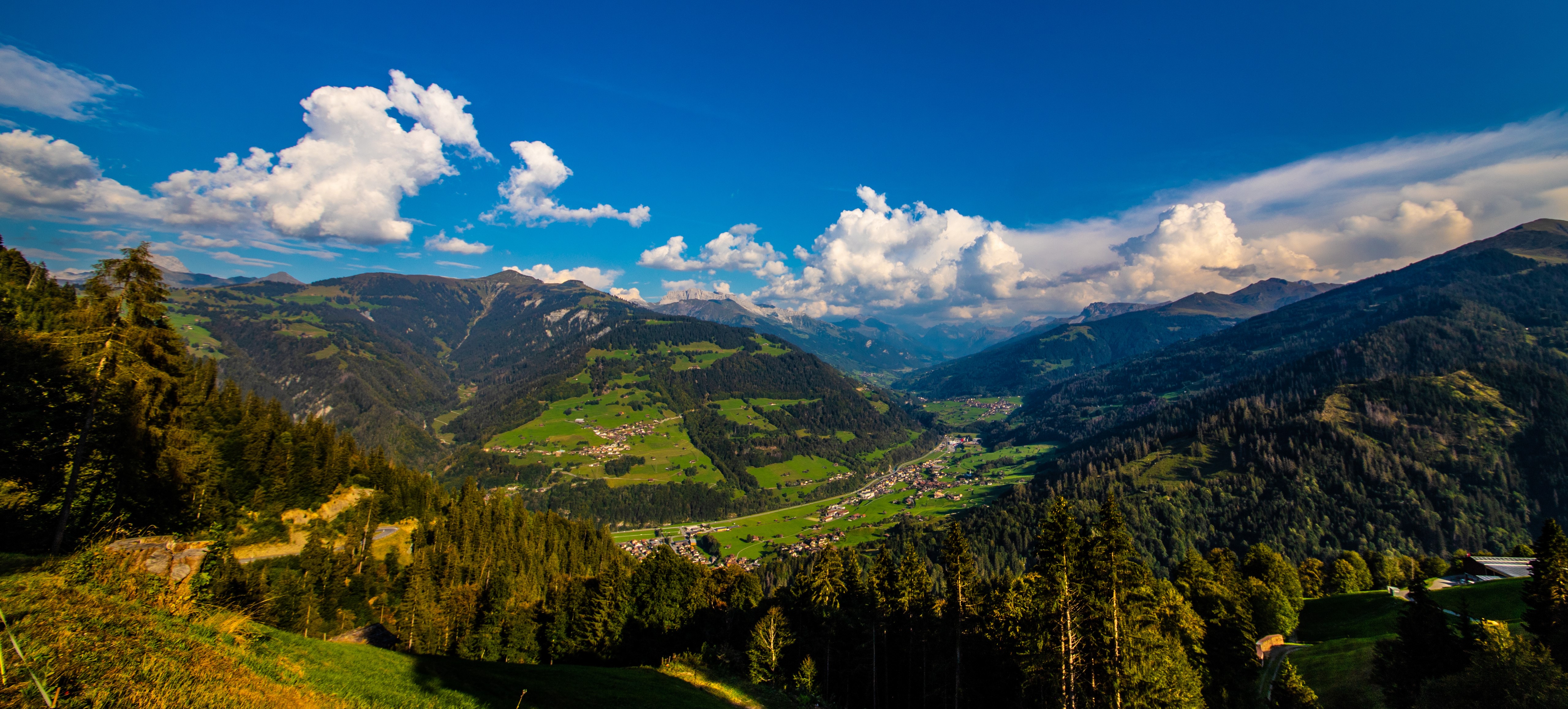 Switzerland Alps Mountains Panorama 4K HD Wallpaper