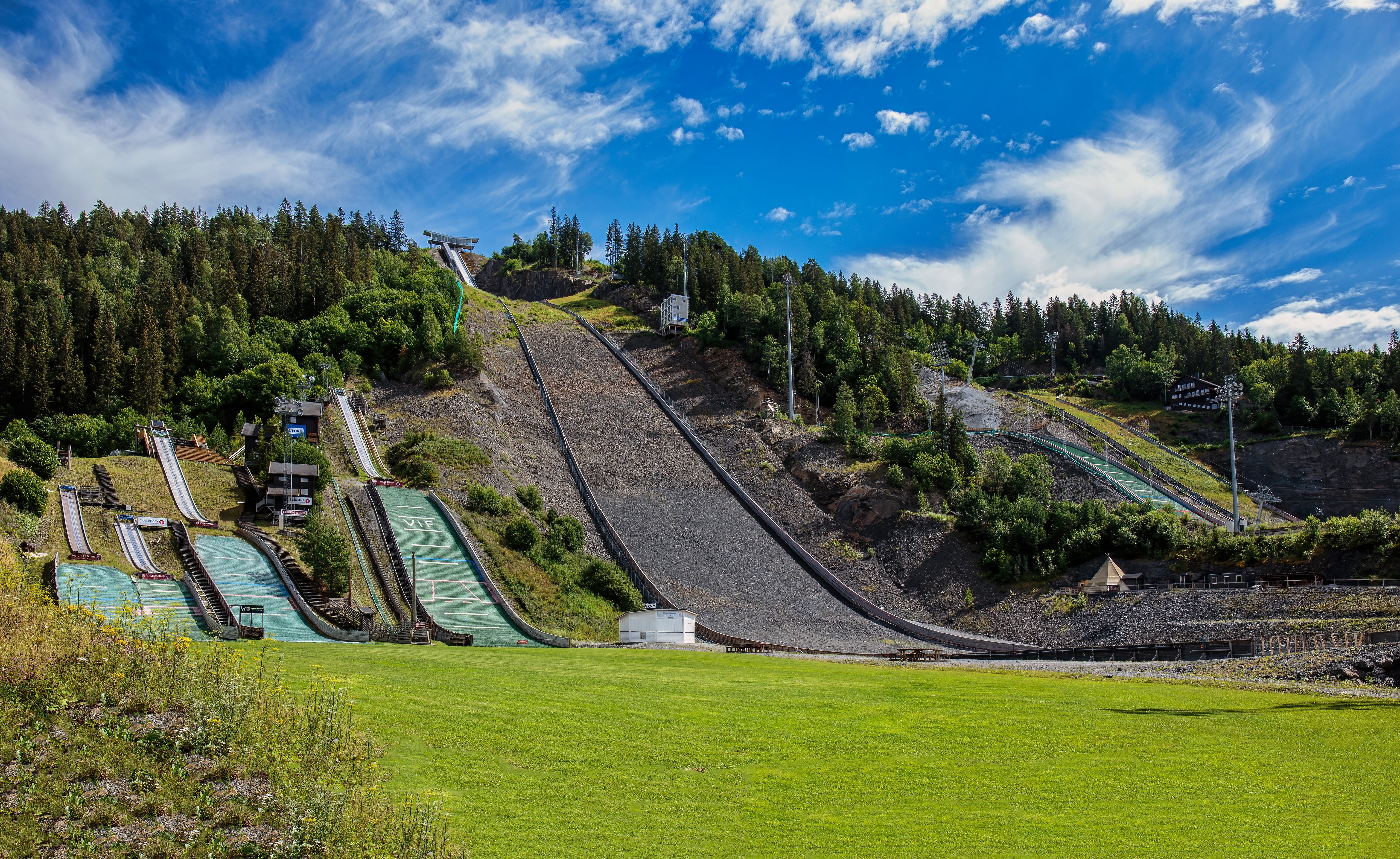 Ski Jumping Hills in Norway HD Wallpaper