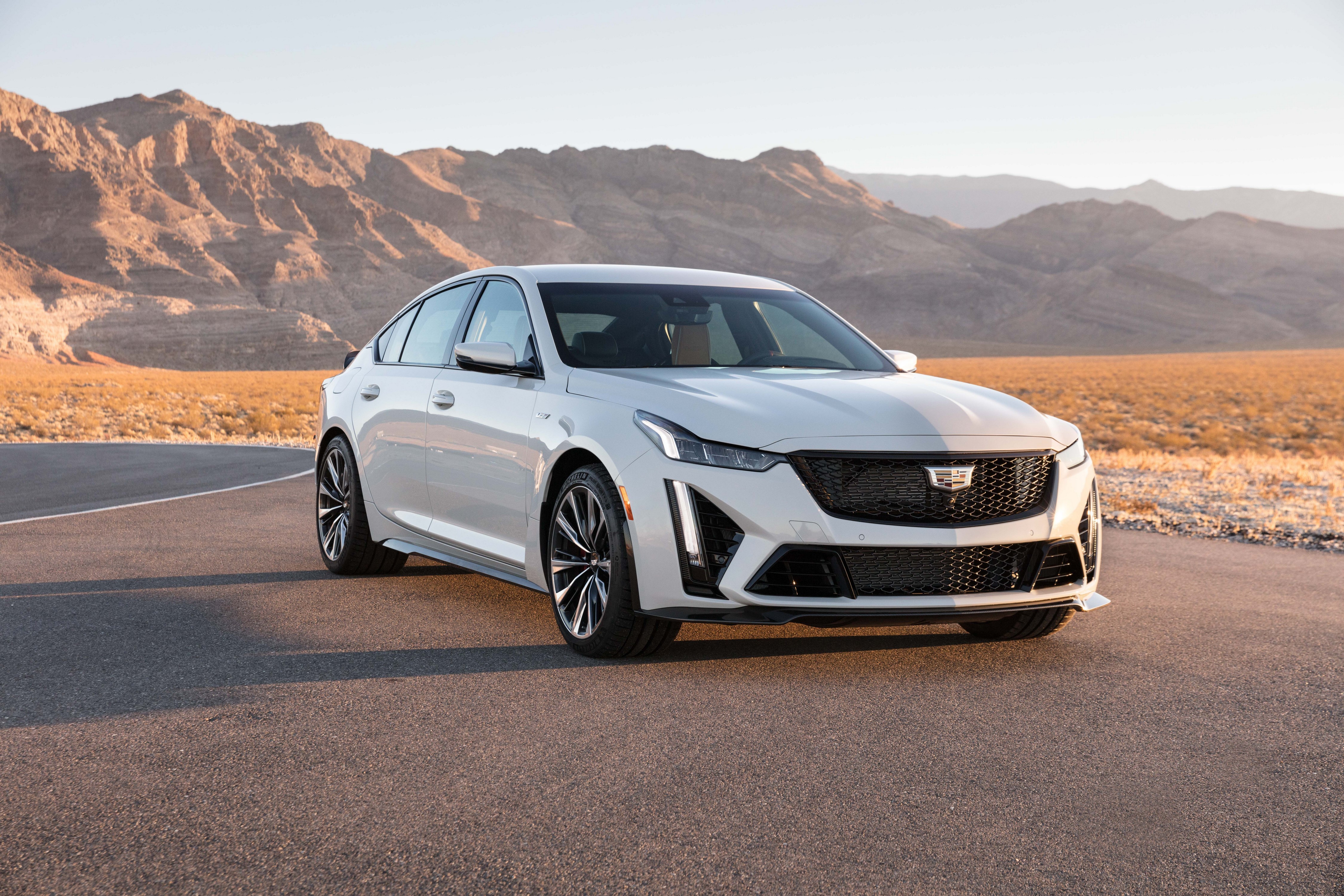 White 2021 Cadillac CT5-V Blackwing in North America HD Wallpaper