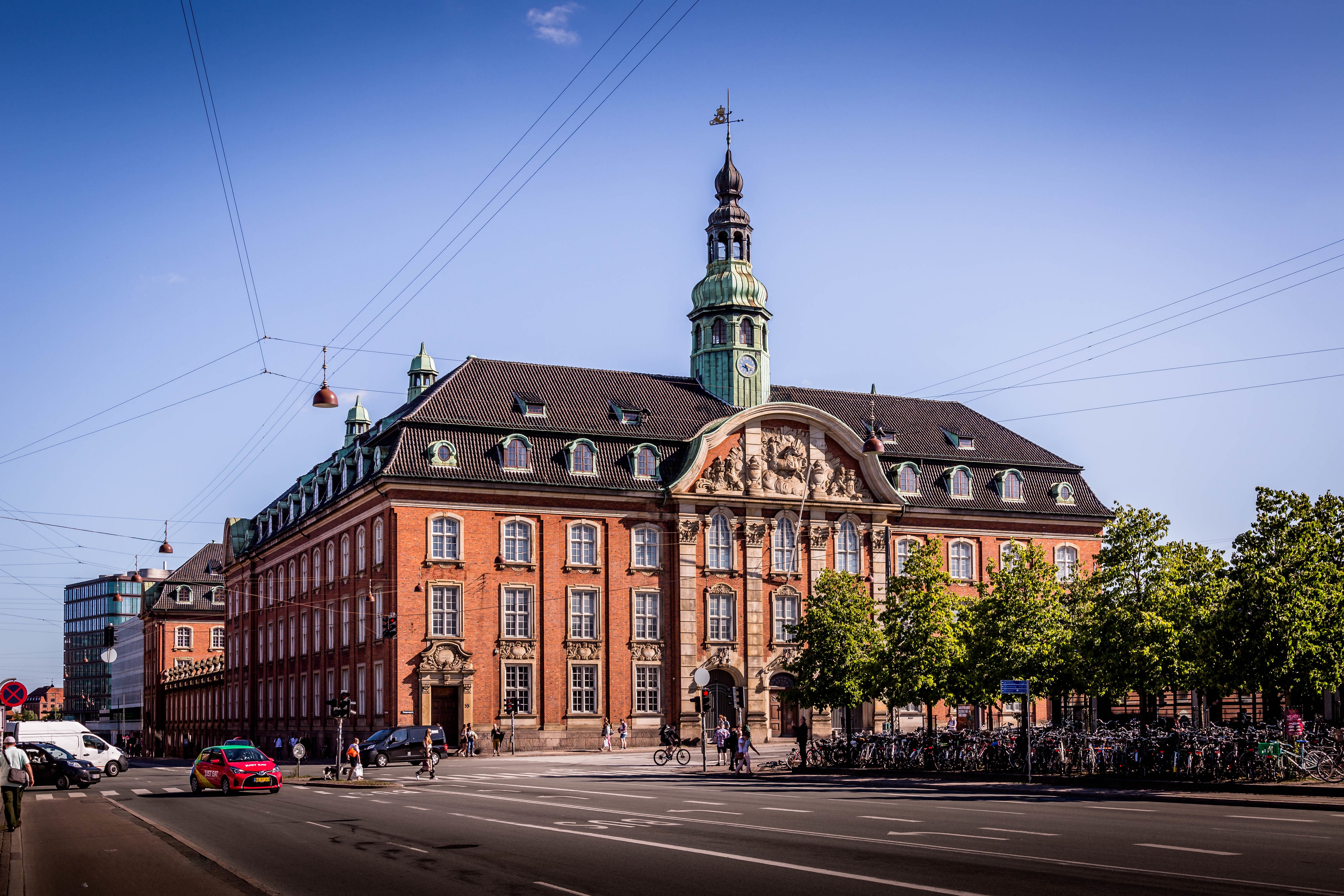 Copenhagen, Denmark: Historic Building with Clock Tower HD Wallpaper