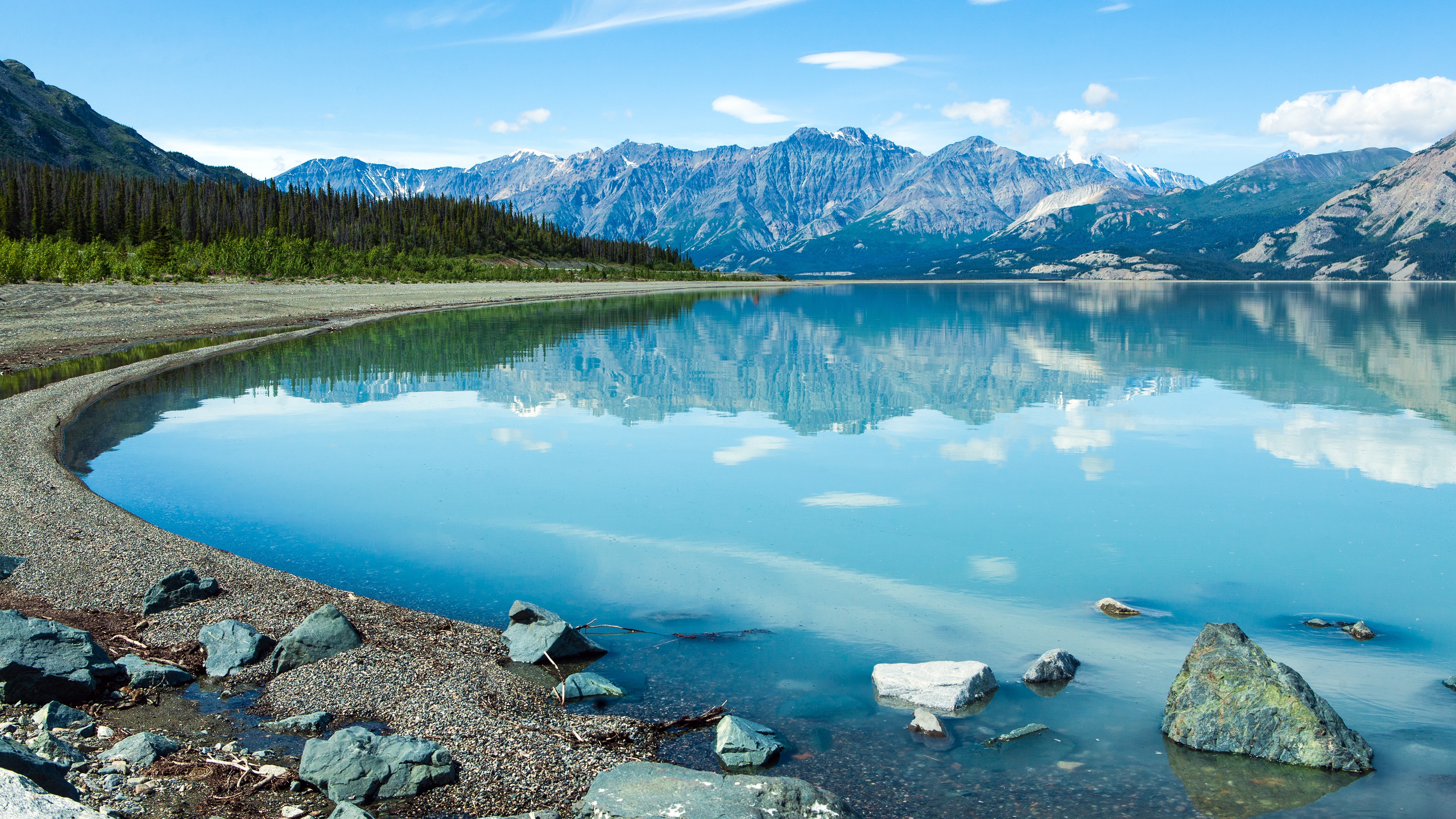 Lake and Mountains in Yukon, Canada HD Wallpaper