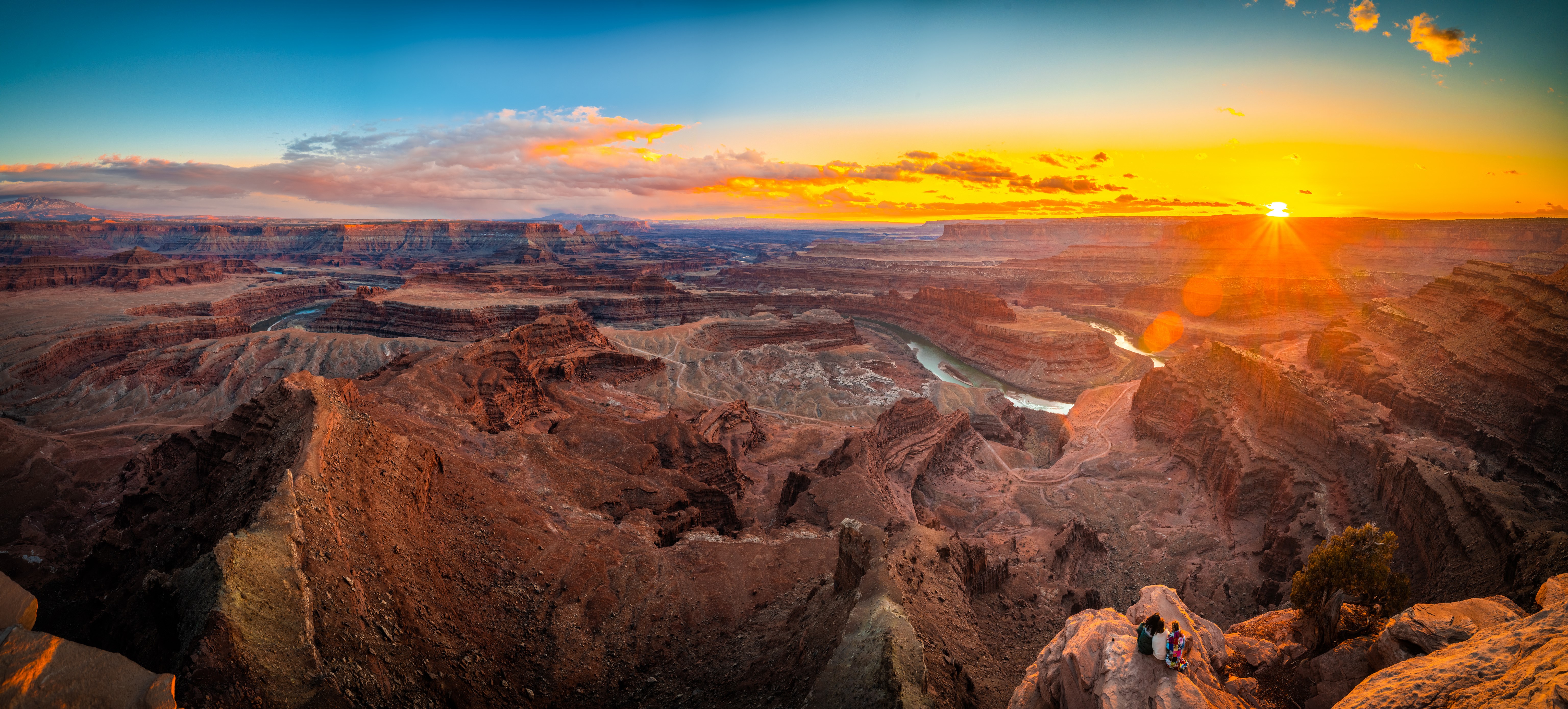 Dead Horse Point State Park Panorama at Sunrise HD Wallpaper