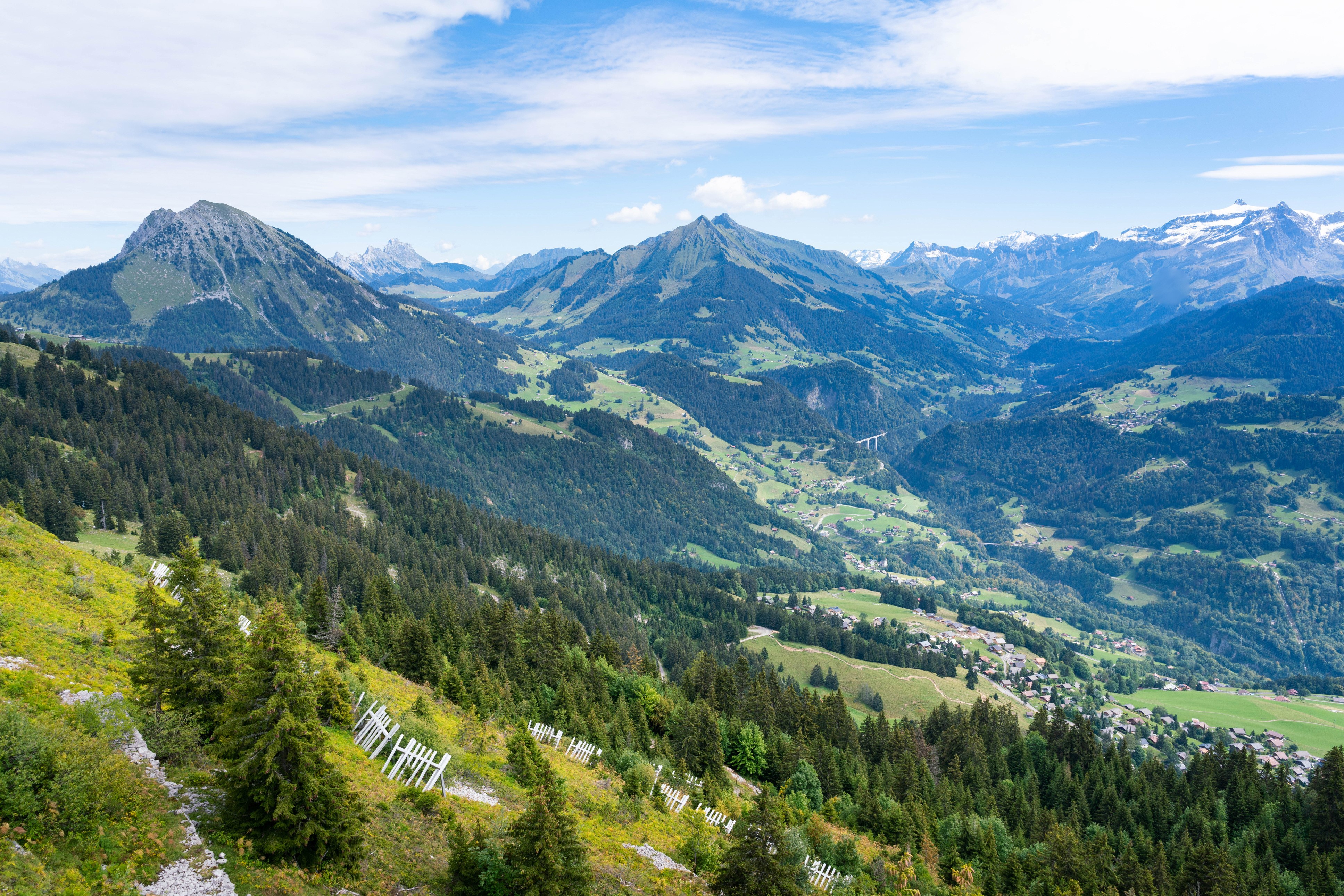 4K Leysin Vaud Switzerland Alps Valley HD Wallpaper