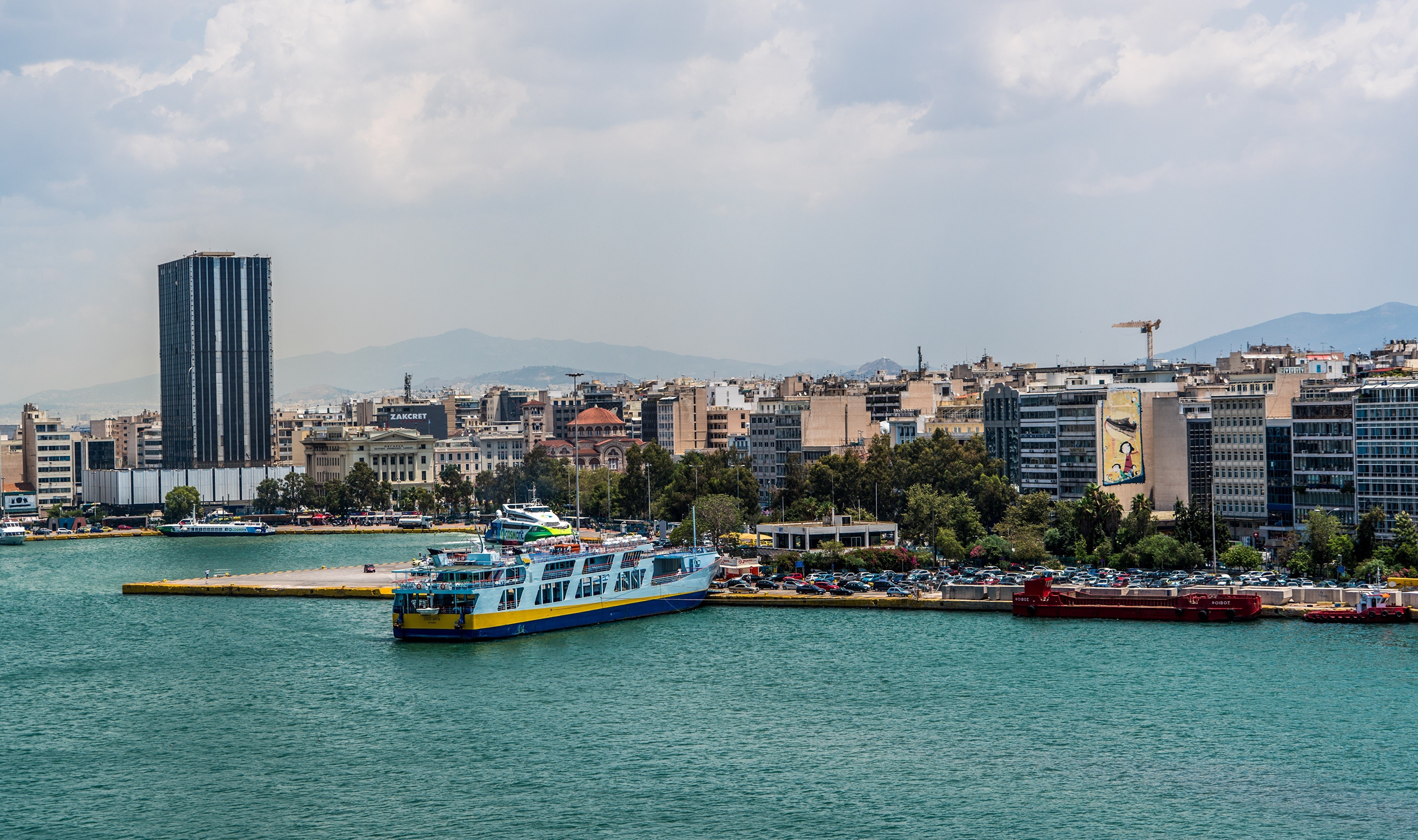 Ships in Piraeus Port, Athens, Greece HD Wallpaper