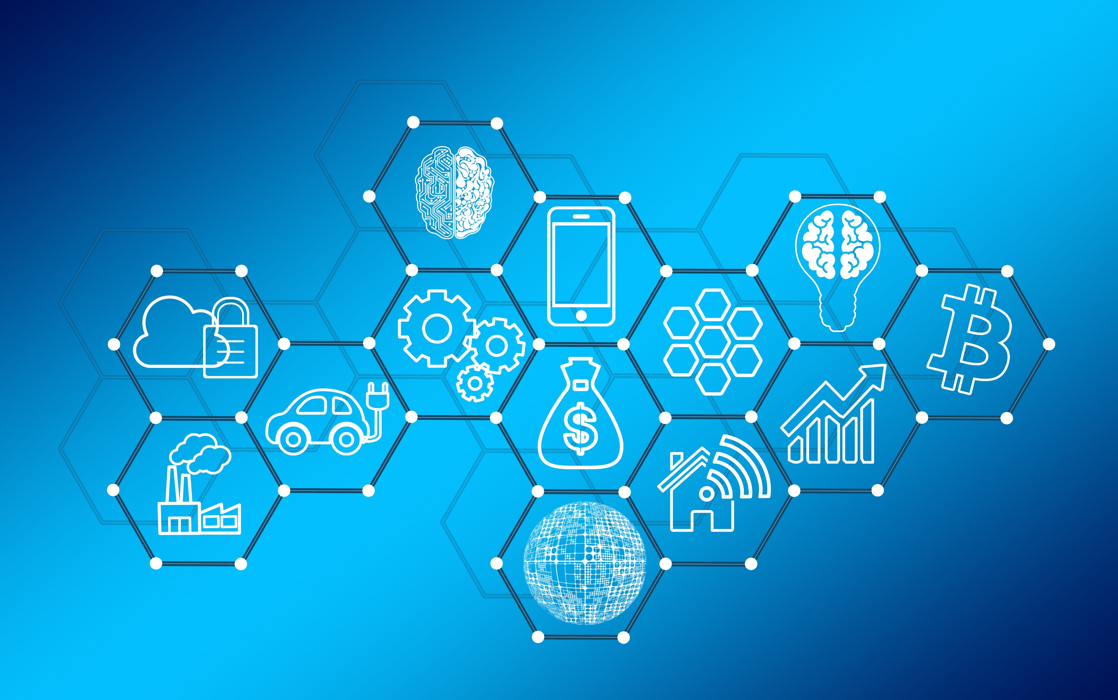 Technology and Innovation Icons HD Wallpaper