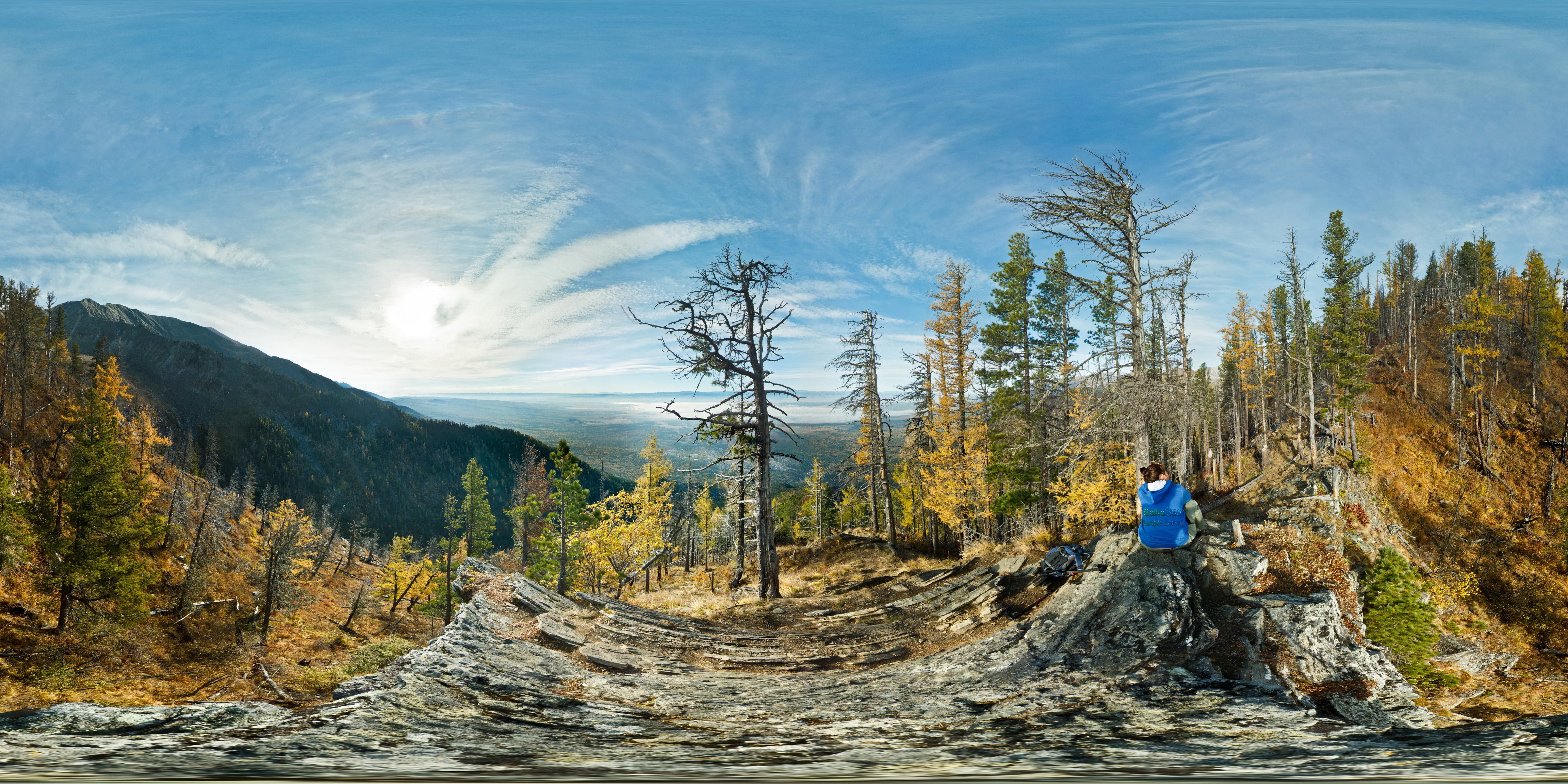 Panorama of Mountains and Forests in Buryatia, Russia in Autumn HD Wallpaper
