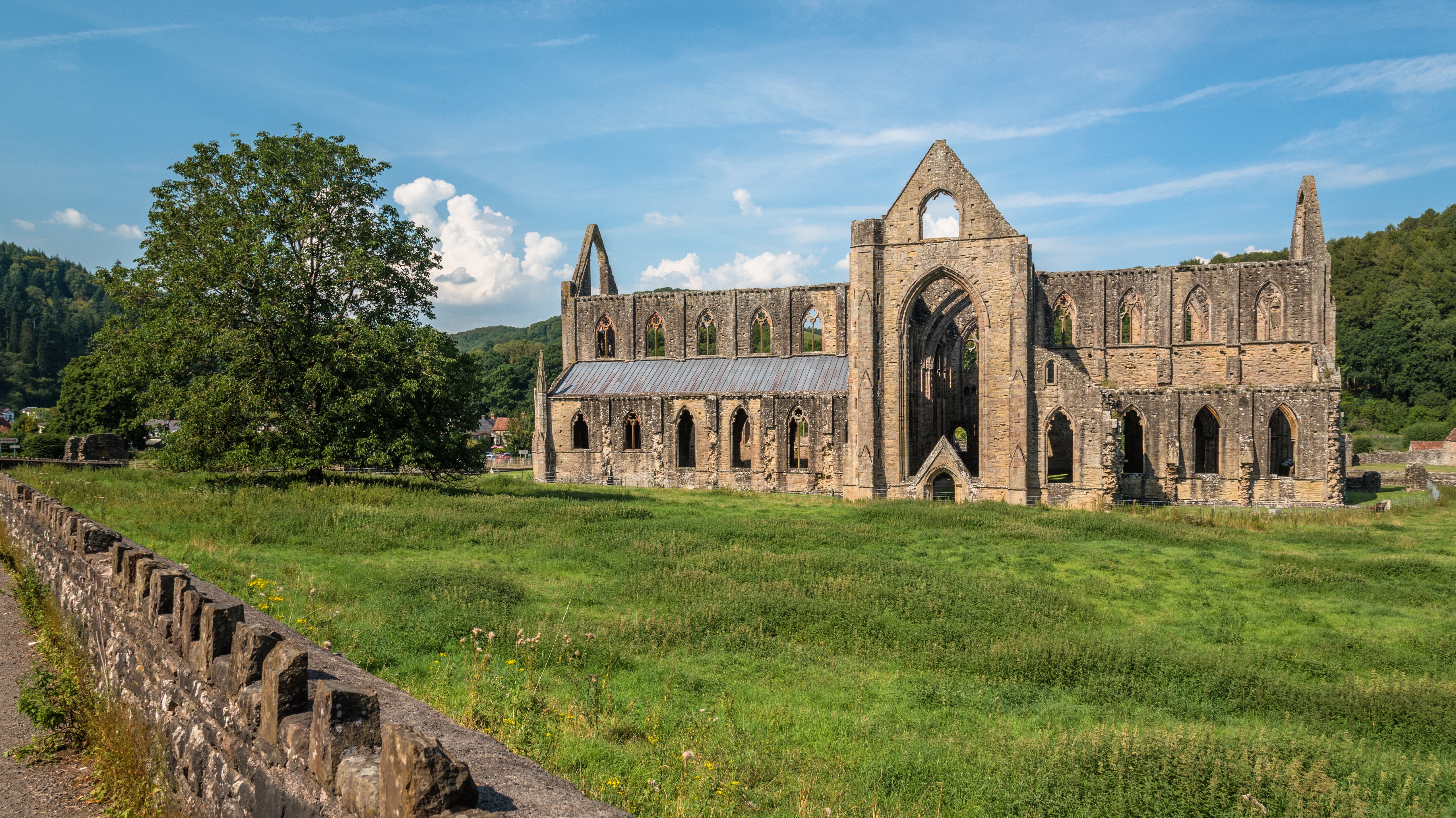 Tintern Abbey Ruins in Wales, United Kingdom HD Wallpaper