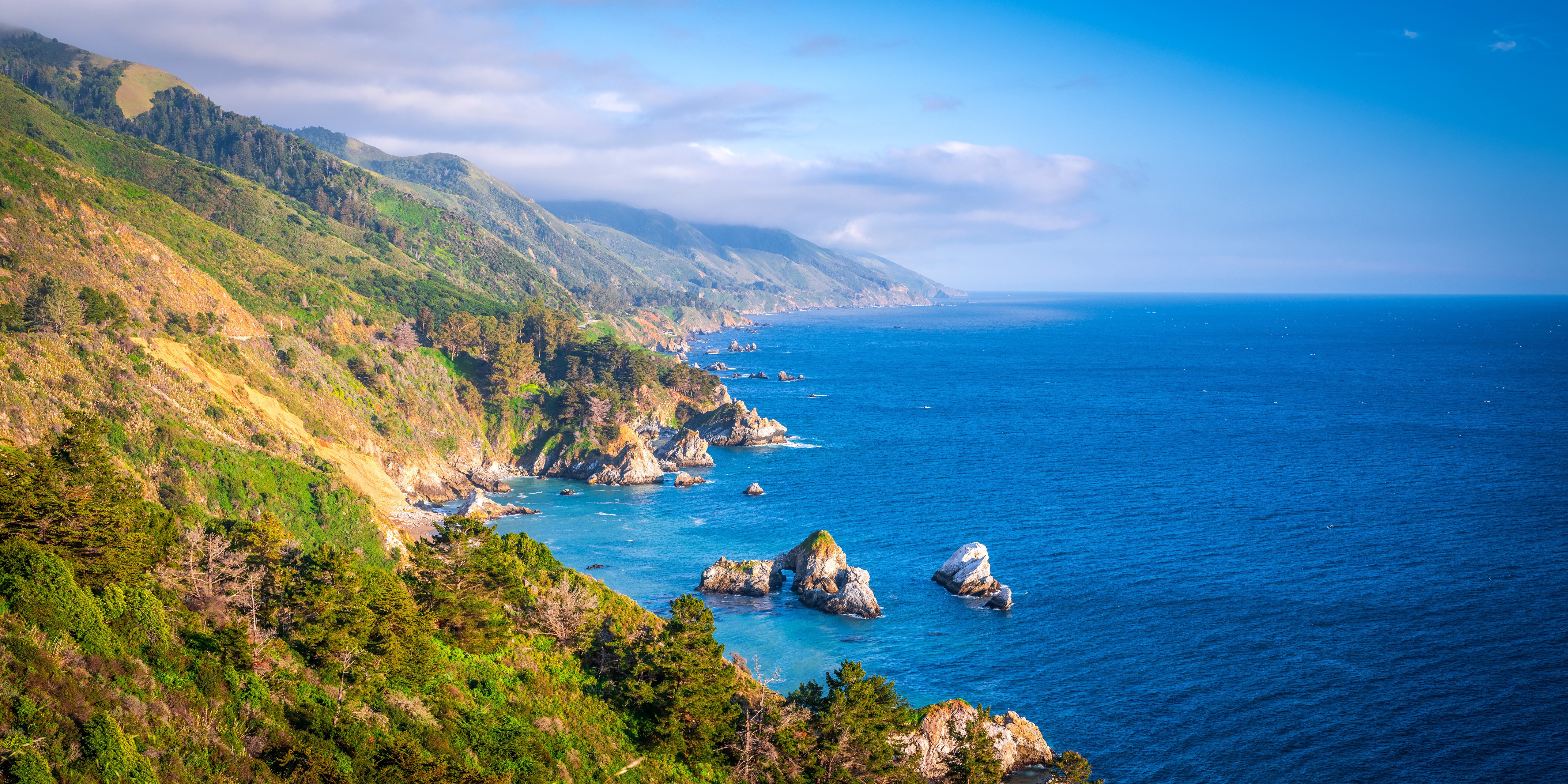 California Coastline Panorama HD Wallpaper