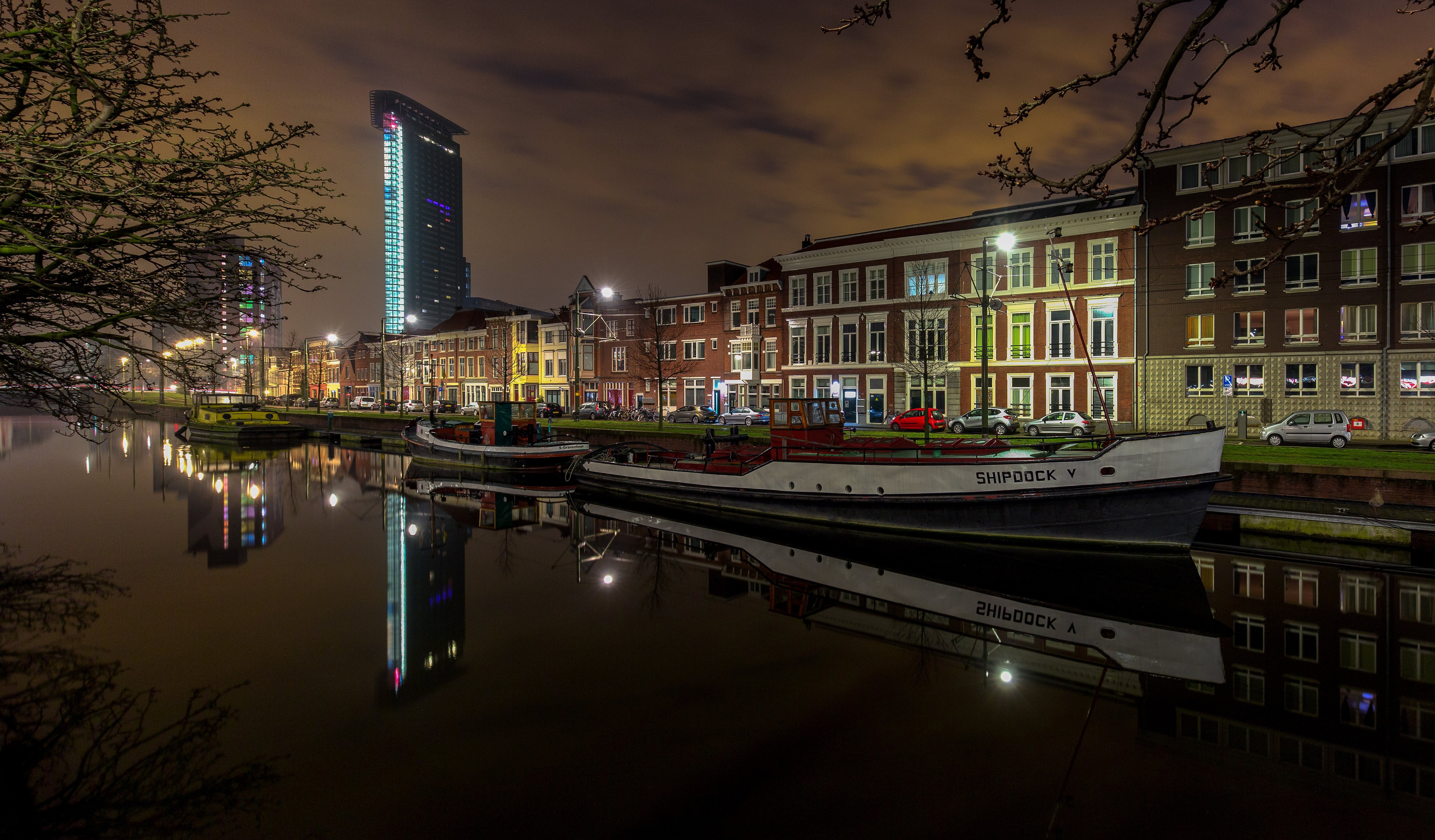 4K The Hague Netherlands Canal Waterfront HD Wallpaper
