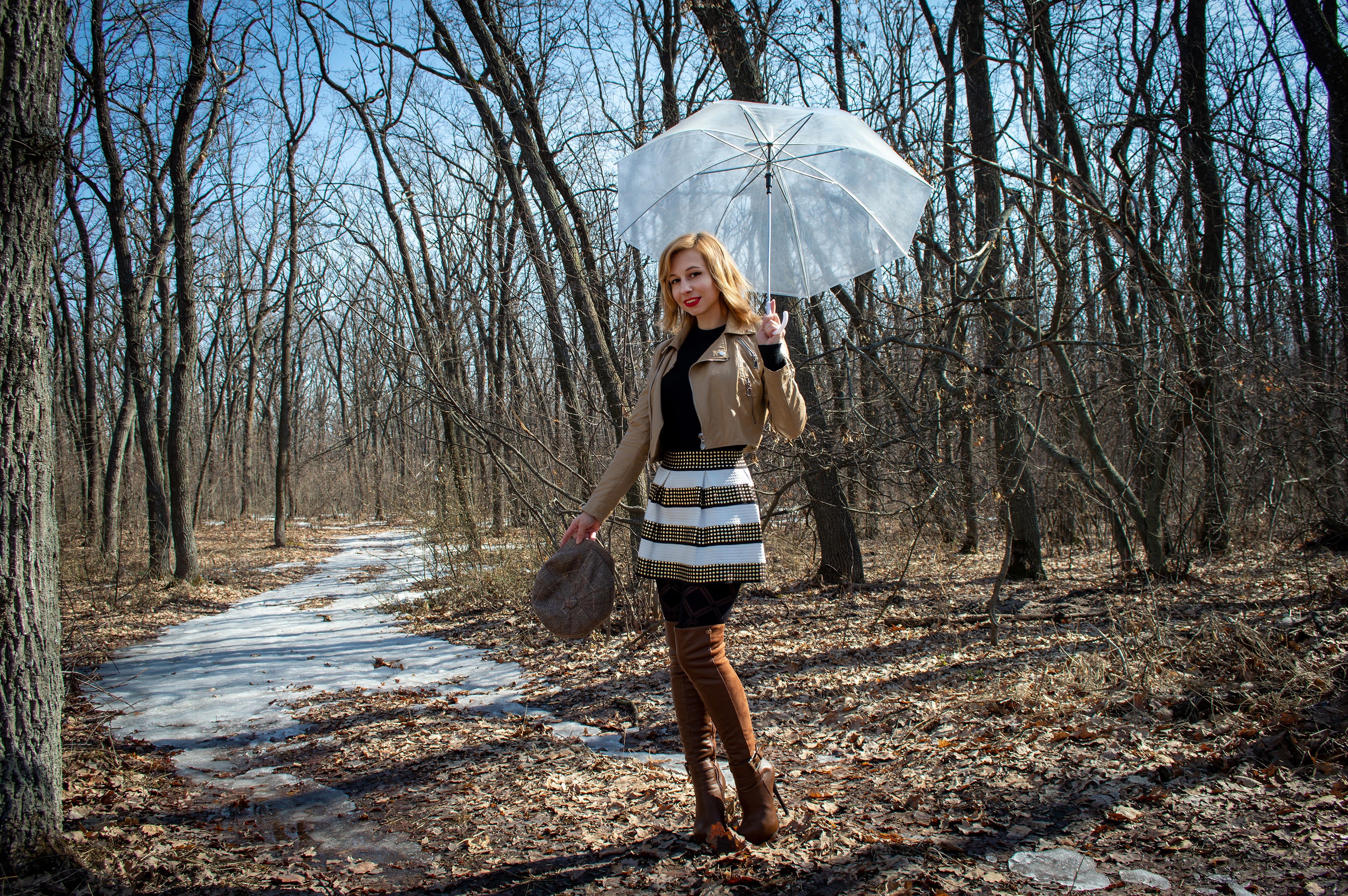 Victoria Borodinova in Spring Forest Scene HD Wallpaper
