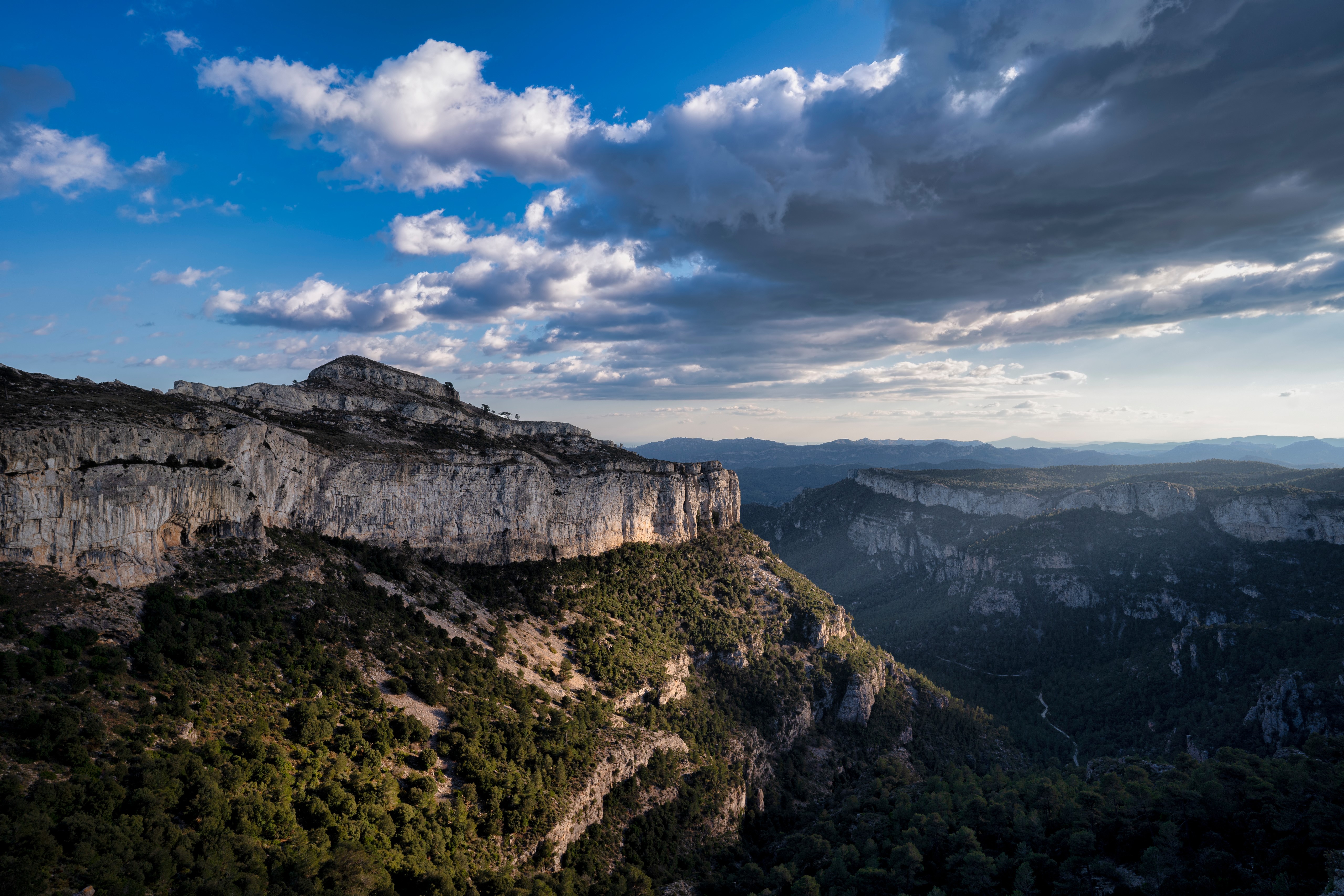 Mountains and Clouds in Catalonia, Spain HD Wallpaper