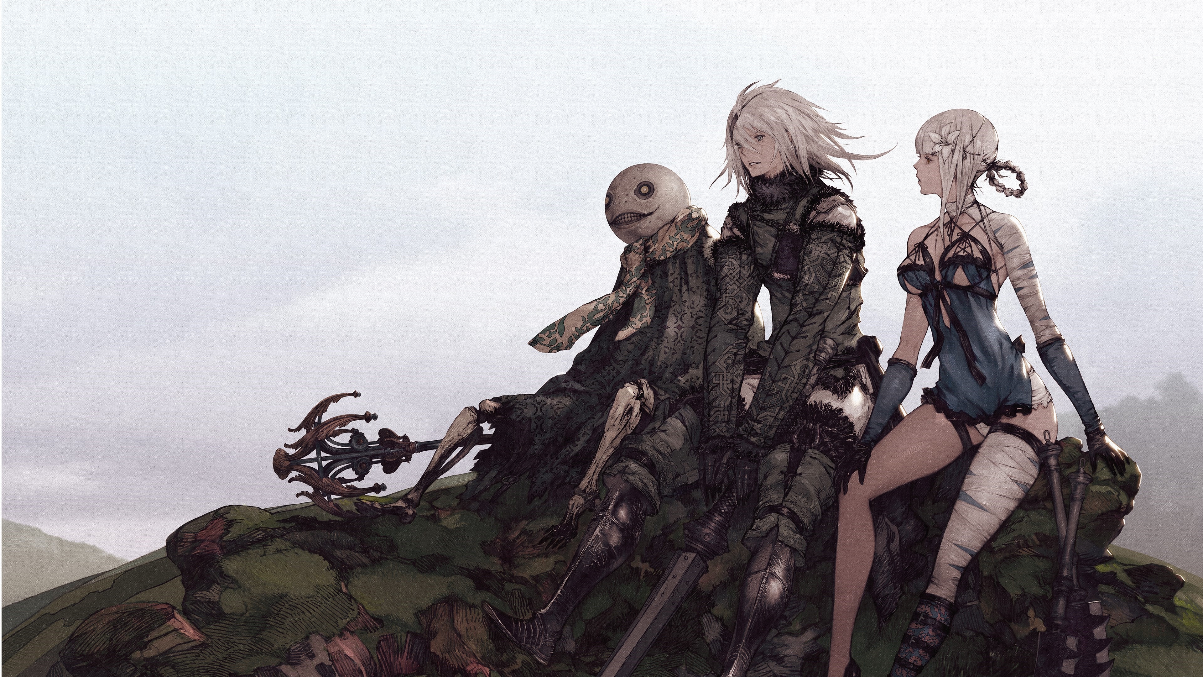 4K NieR Replicant: Kaine and Emil HD Wallpaper