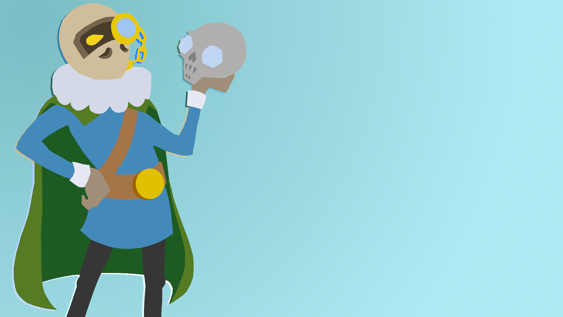 Starbound character holding a skull HD Wallpaper