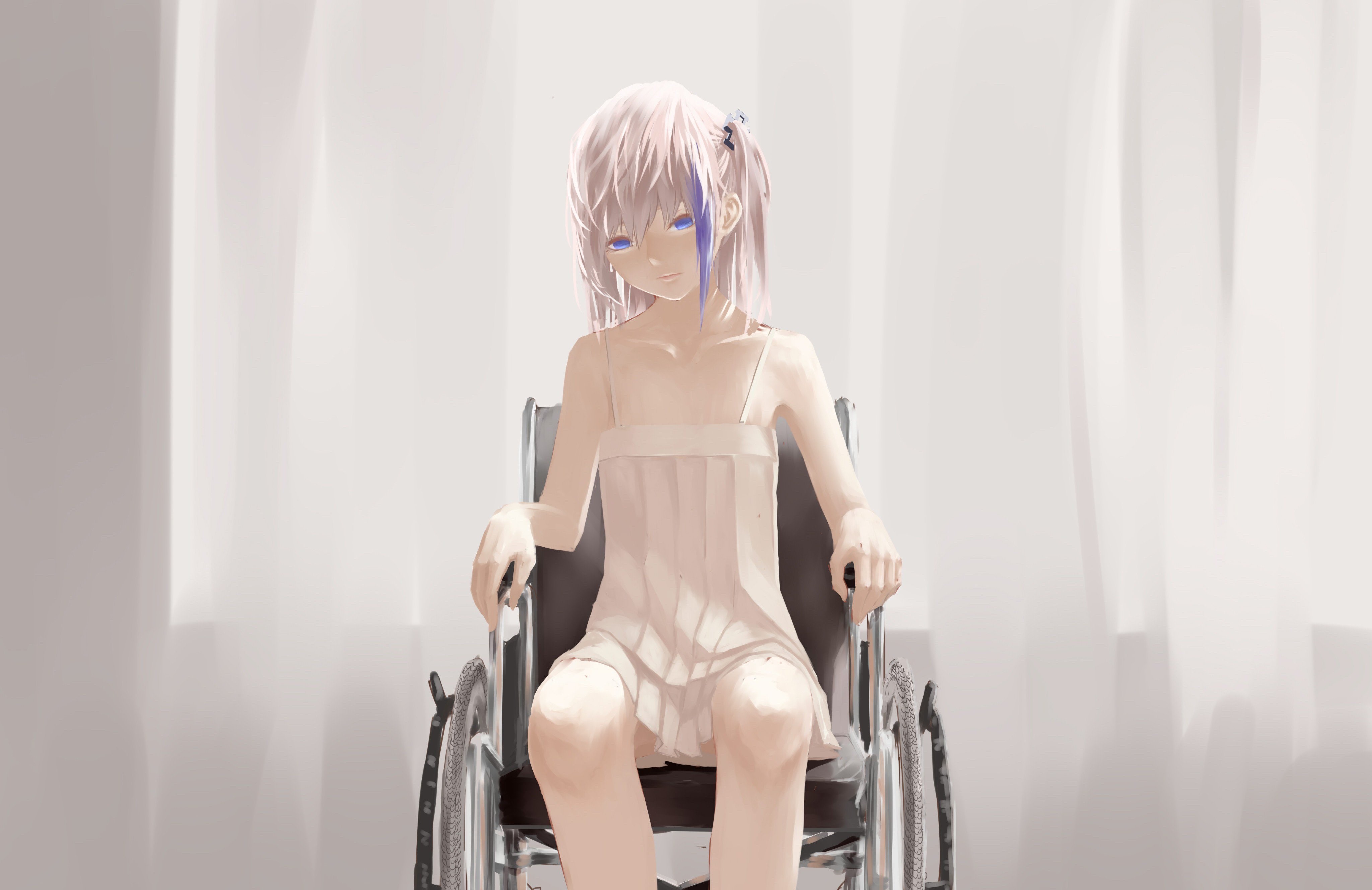 AR15 from Girls Frontline in a wheelchair HD Wallpaper