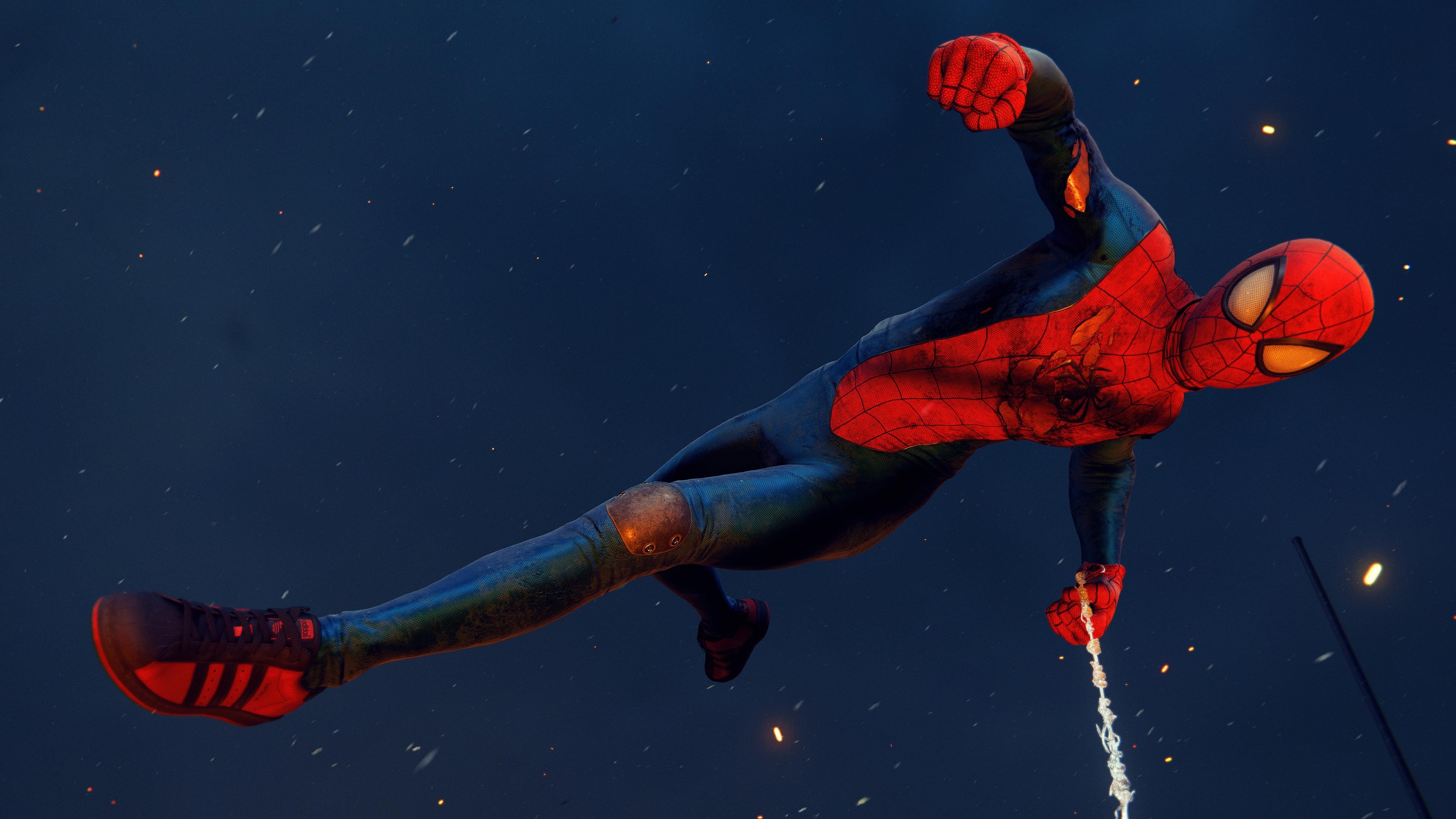 4K Spider-Man from Marvel Comics video game art HD Wallpaper