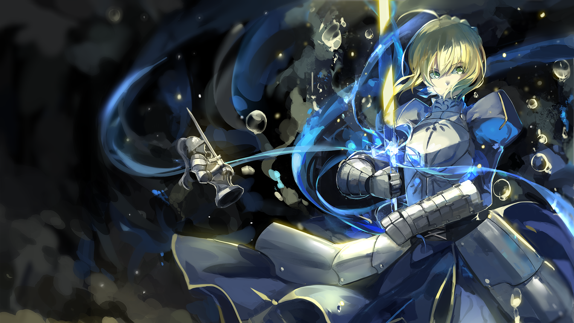 Saber from Fate Series with Sword HD Wallpaper