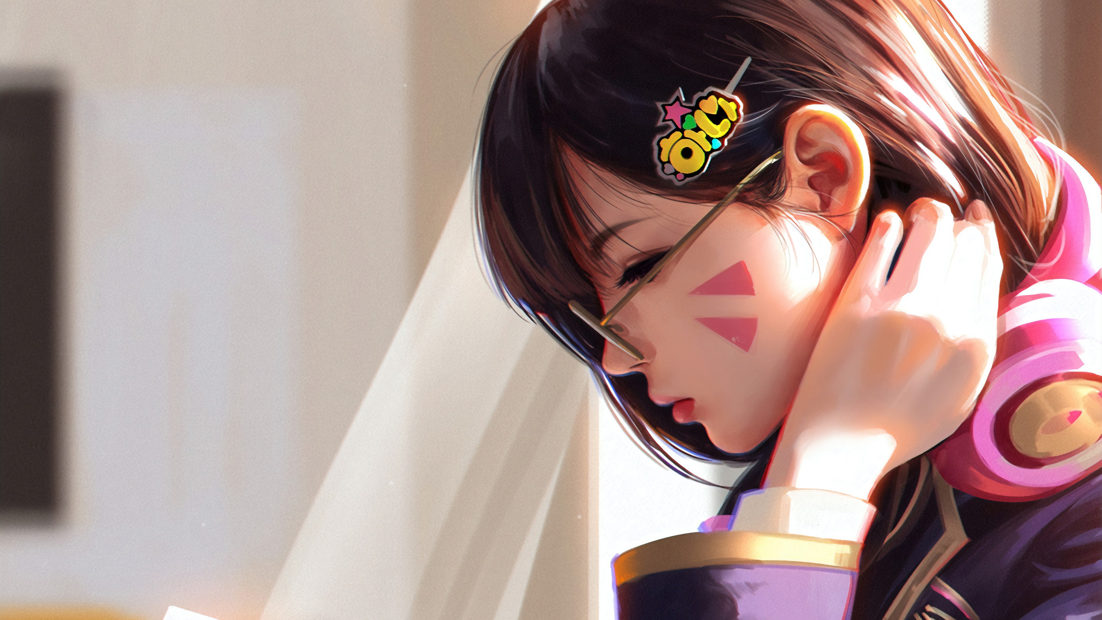 D.Va from Overwatch in 4K Detail HD Wallpaper