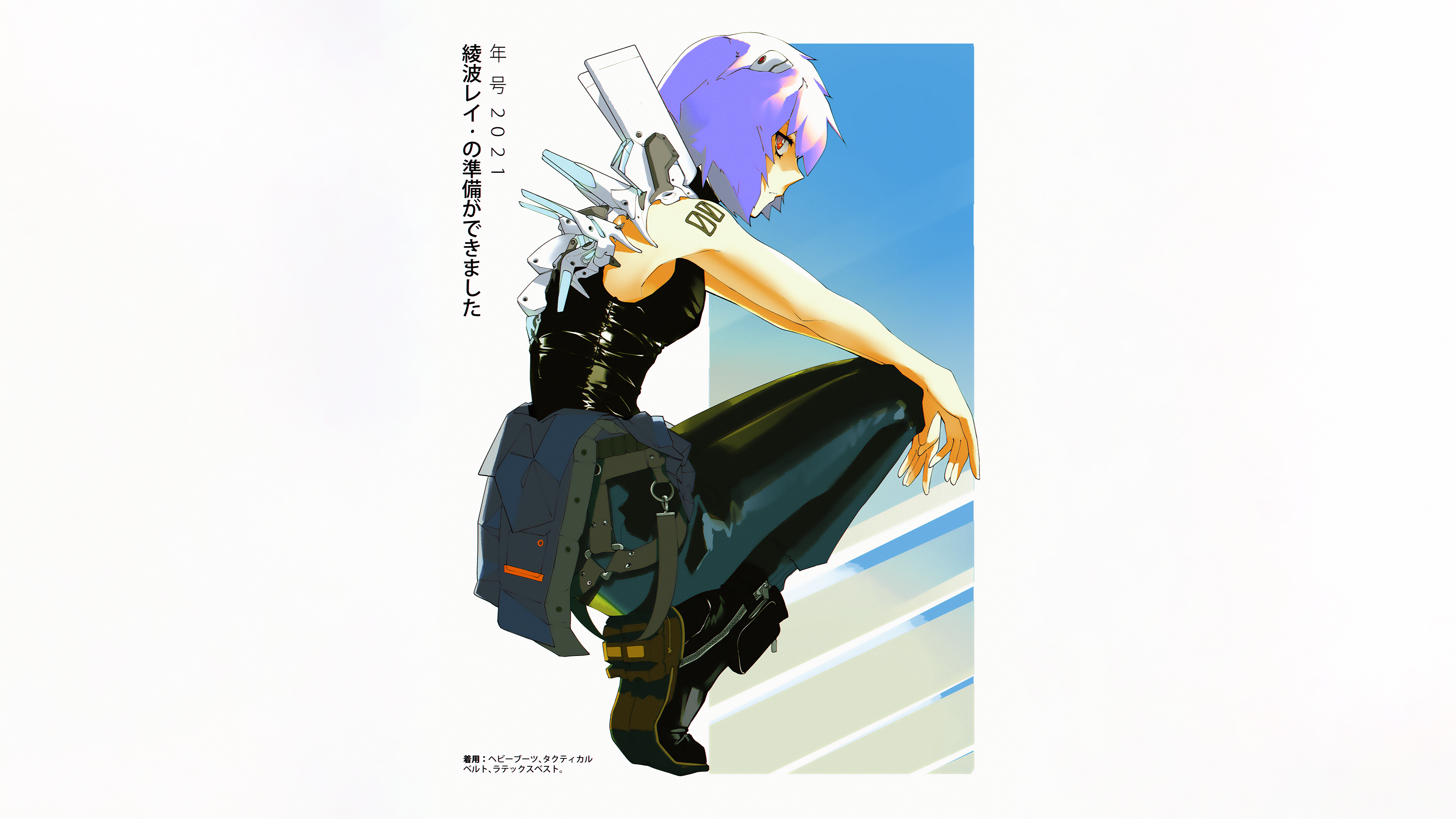 Ayanami Rei from Neon Genesis Evangelion 4K Fan Art HD Wallpaper