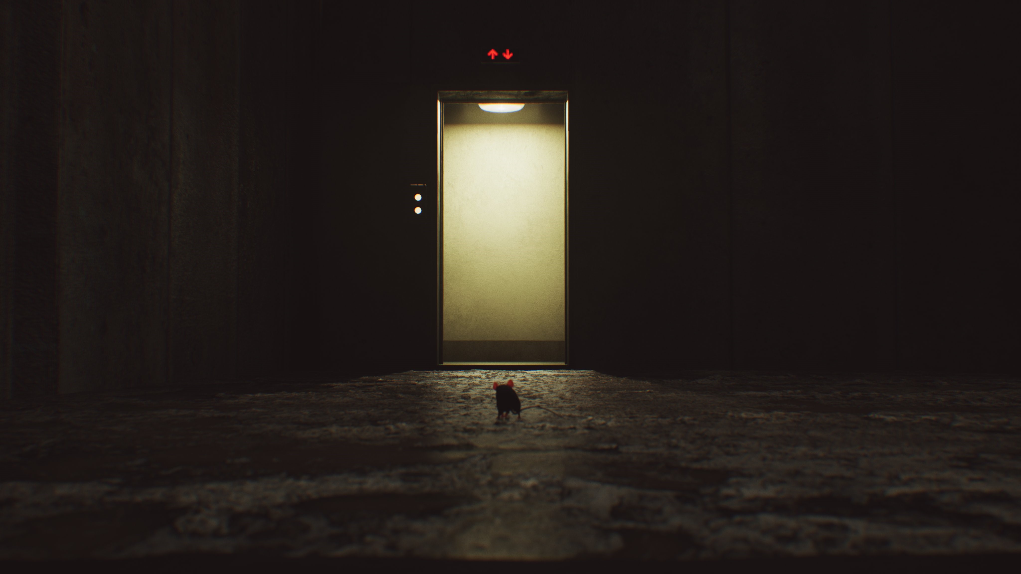 Mice in front of an elevator HD Wallpaper