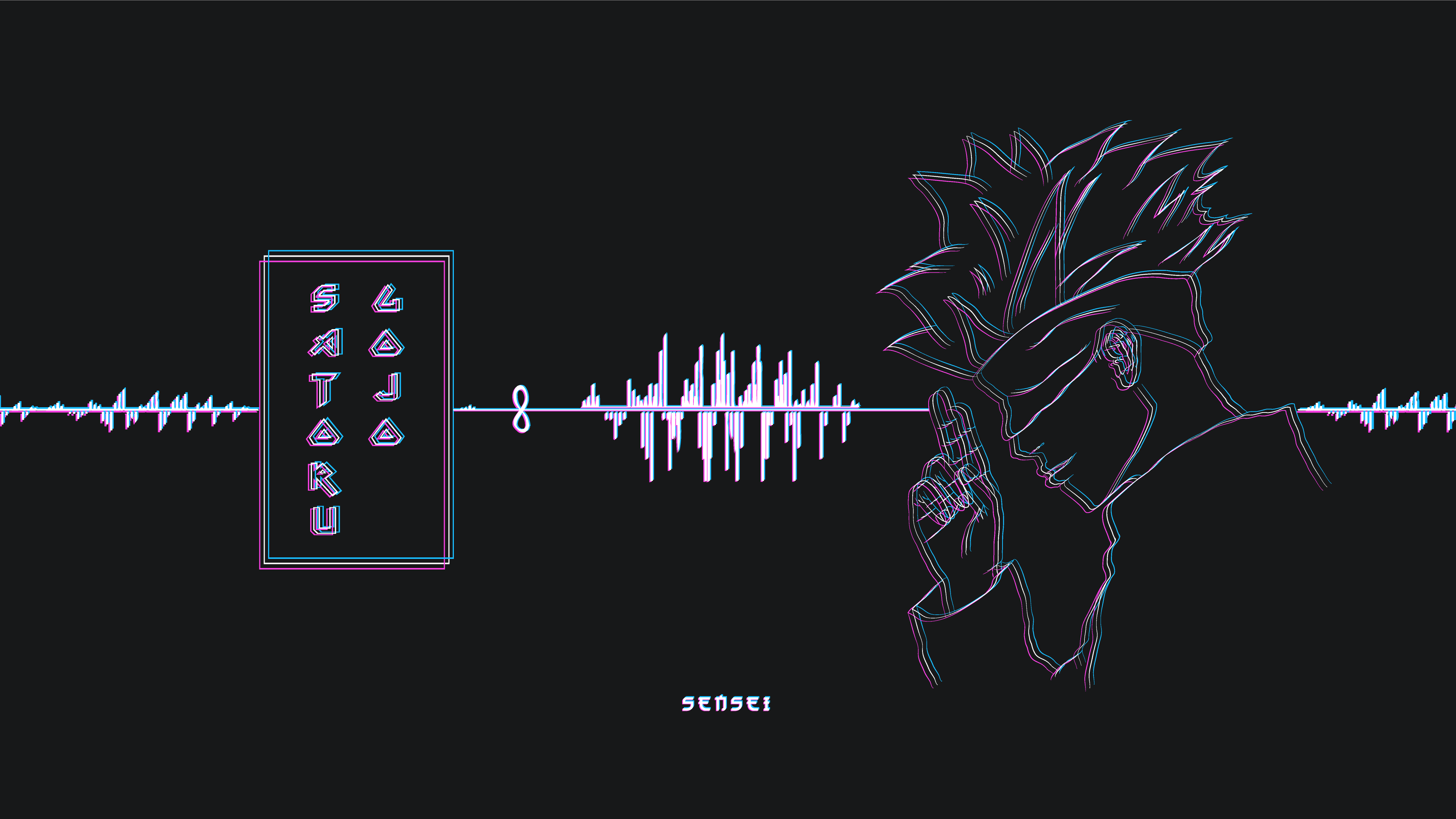 Satoru Gojo 4K Anime Glitch Art HD Wallpaper