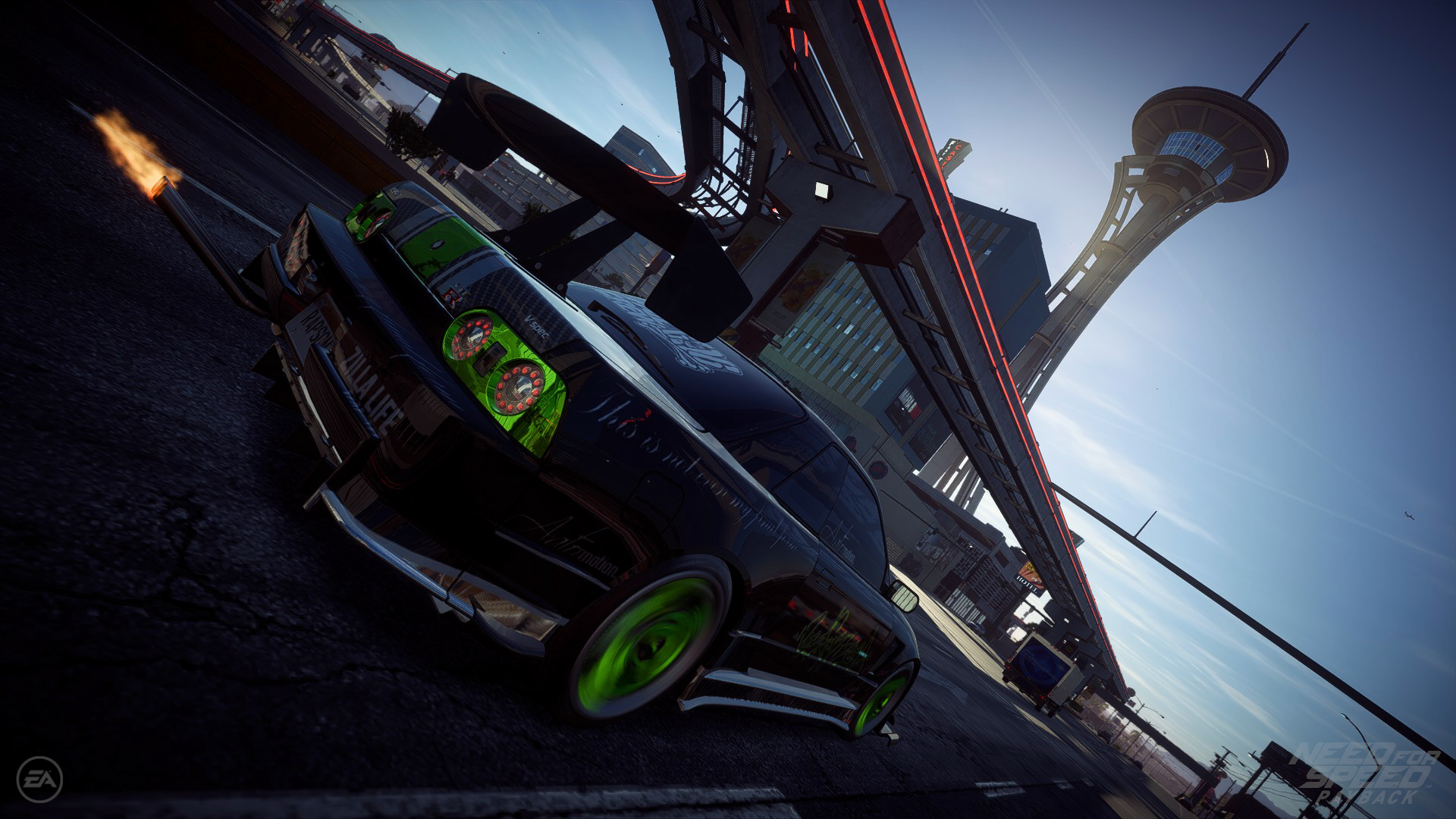Nissan Skyline R32 with flame exhaust in Need for Speed: Payback HD Wallpaper