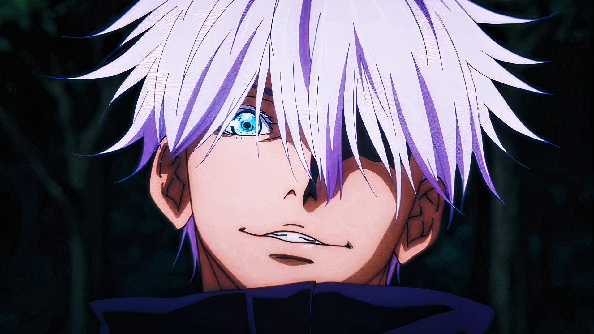 Satoru Gojo Intense Anime Close-Up HD Wallpaper