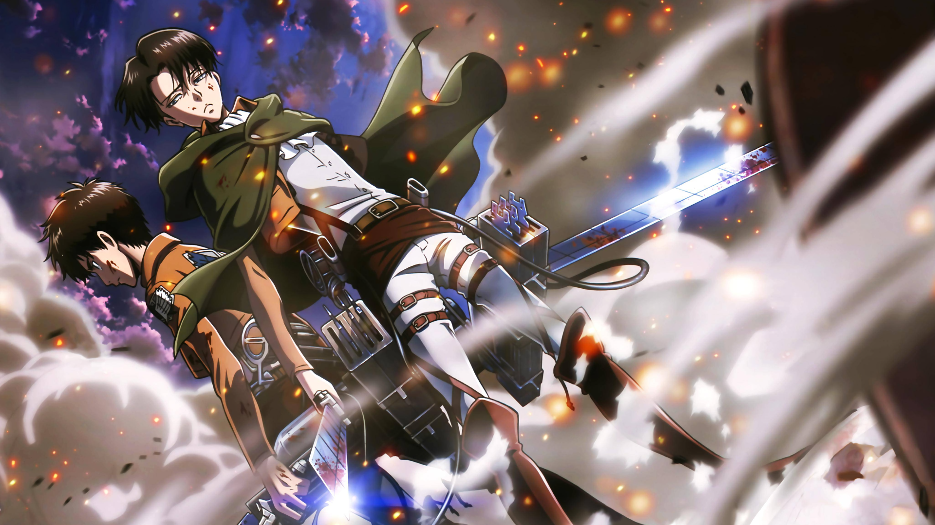 Levi Ackerman and Eren Yeager from Attack on Titan HD Wallpaper