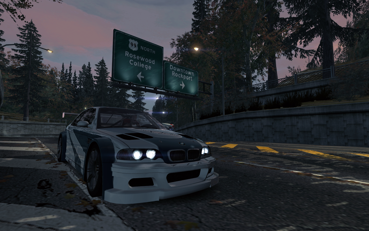 BMW M3 GTR from Need for Speed: World on a road HD Wallpaper