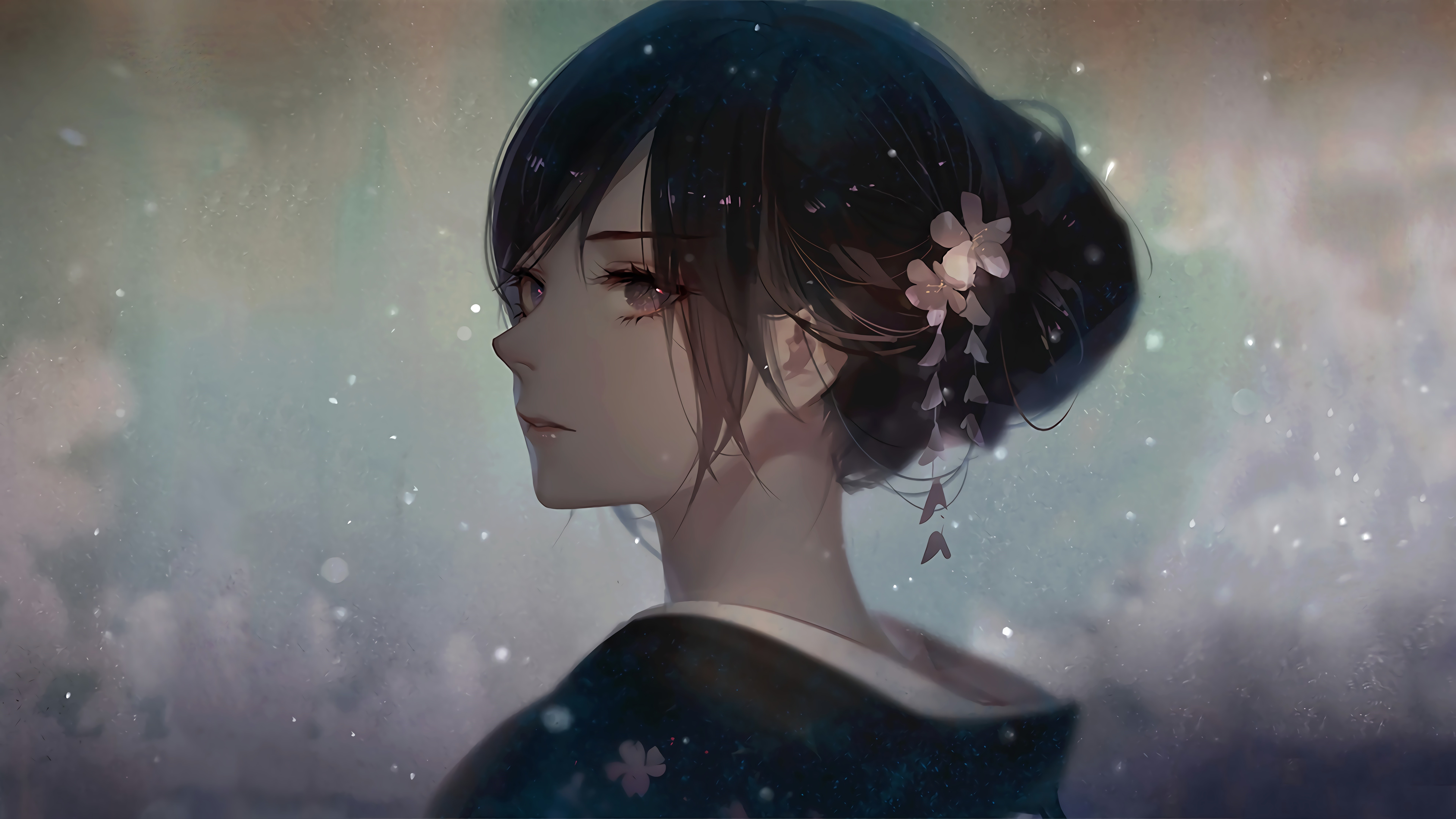 4K Anime Girl in Japanese Clothes by ASK HD Wallpaper