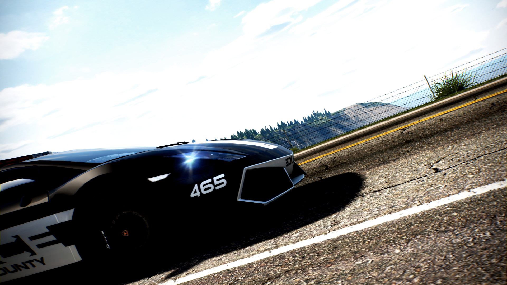 Police Lamborghini Gallardo from Need for Speed: Hot Pursuit HD Wallpaper