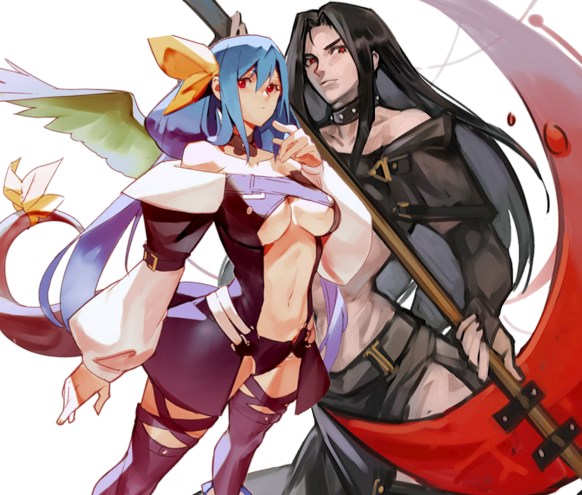 Testament and Dizzy from Guilty Gear Artwork HD Wallpaper
