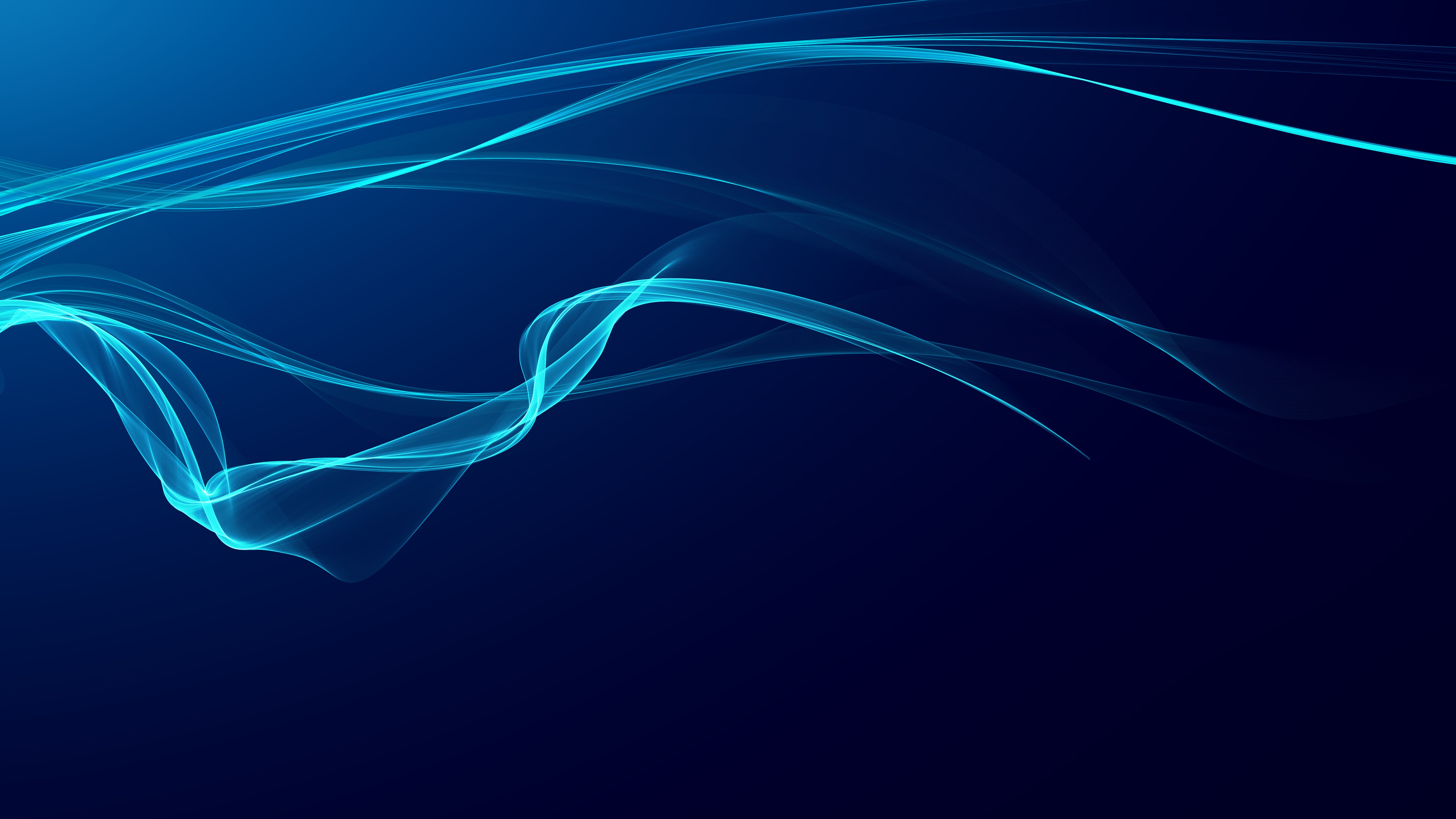 Abstract blue wavy lines 4K HD Wallpaper