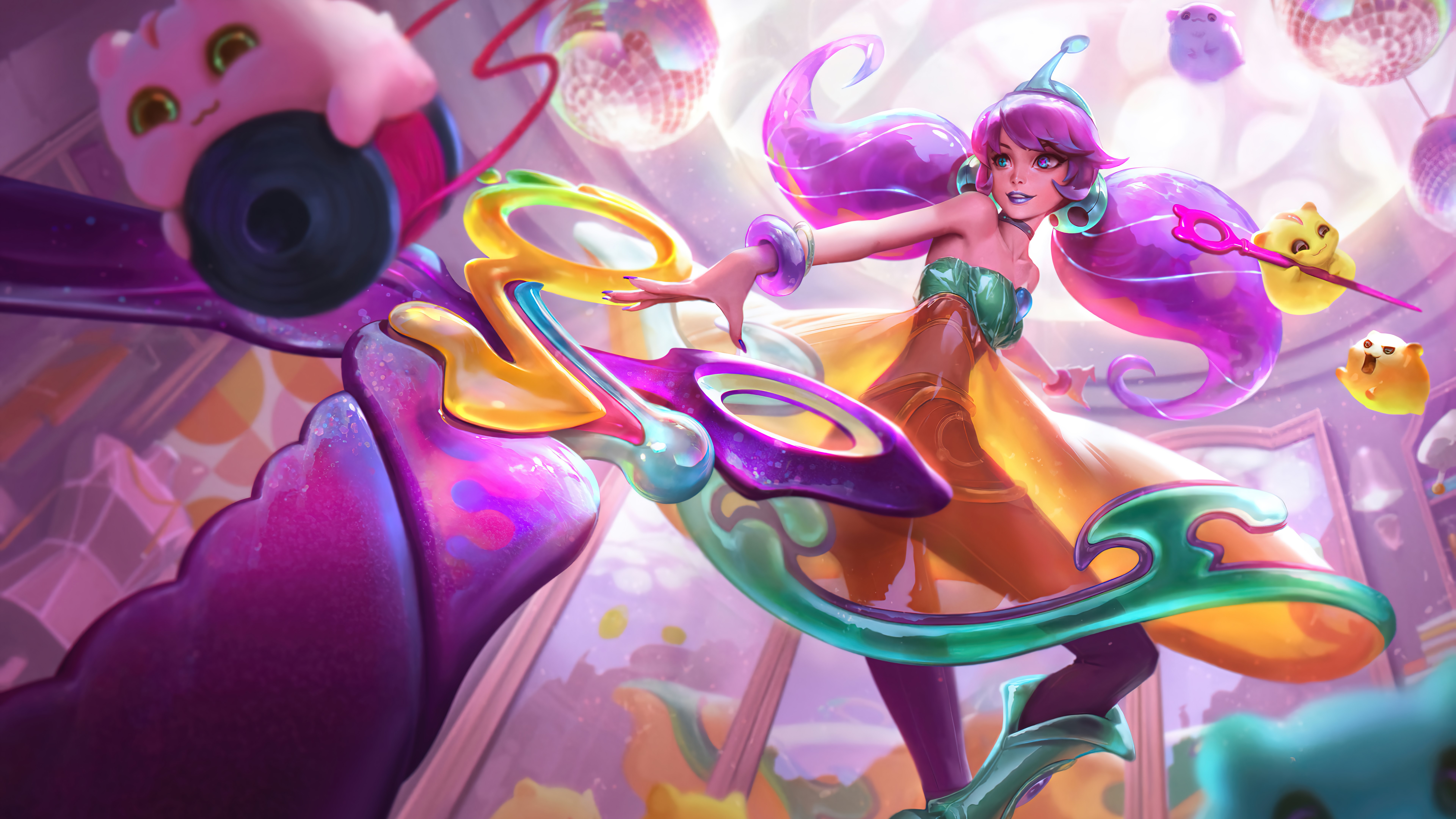 Gwen from League of Legends Space Groove HD Wallpaper