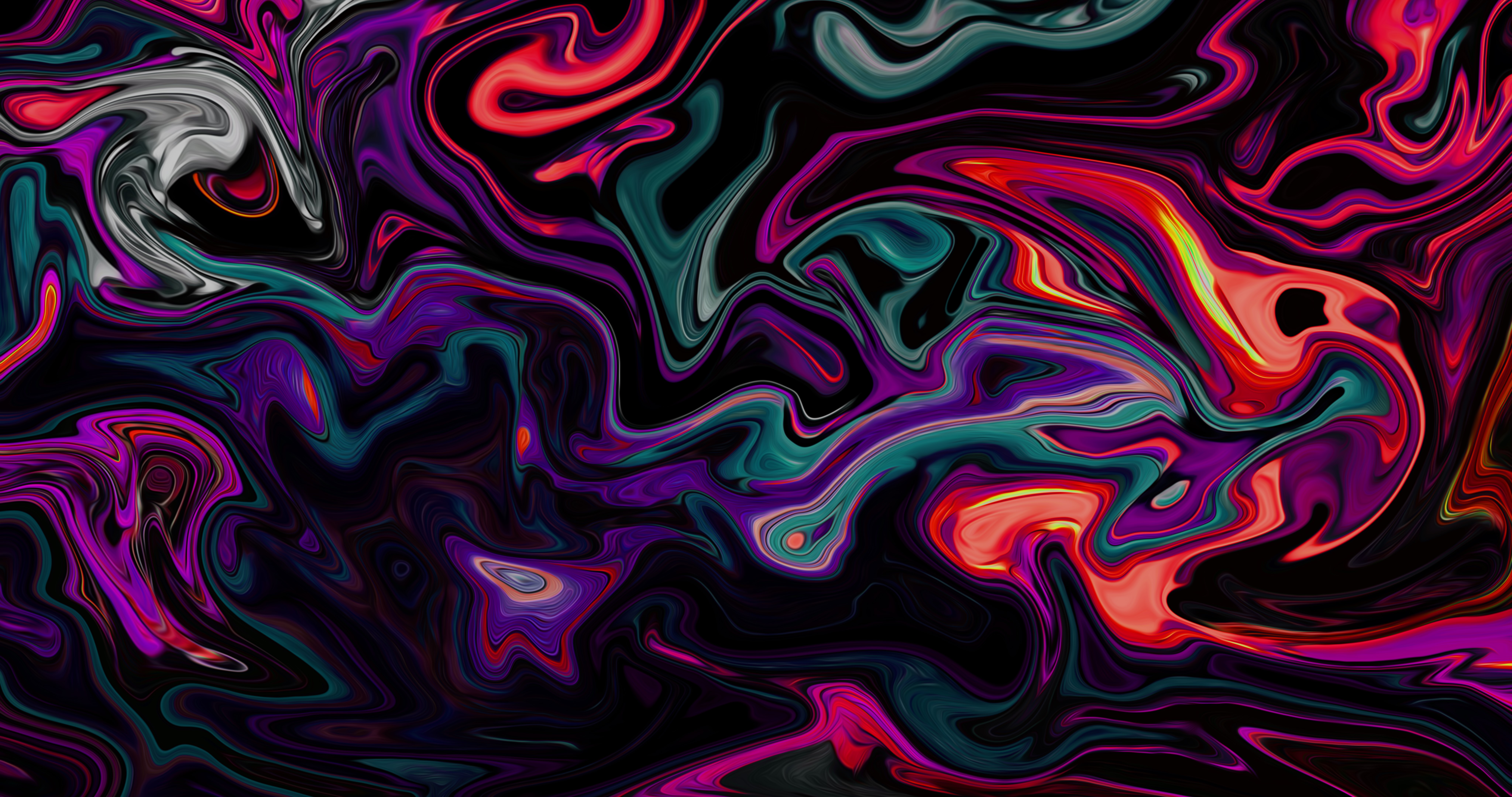 Abstract colorful fluid digital art HD Wallpaper