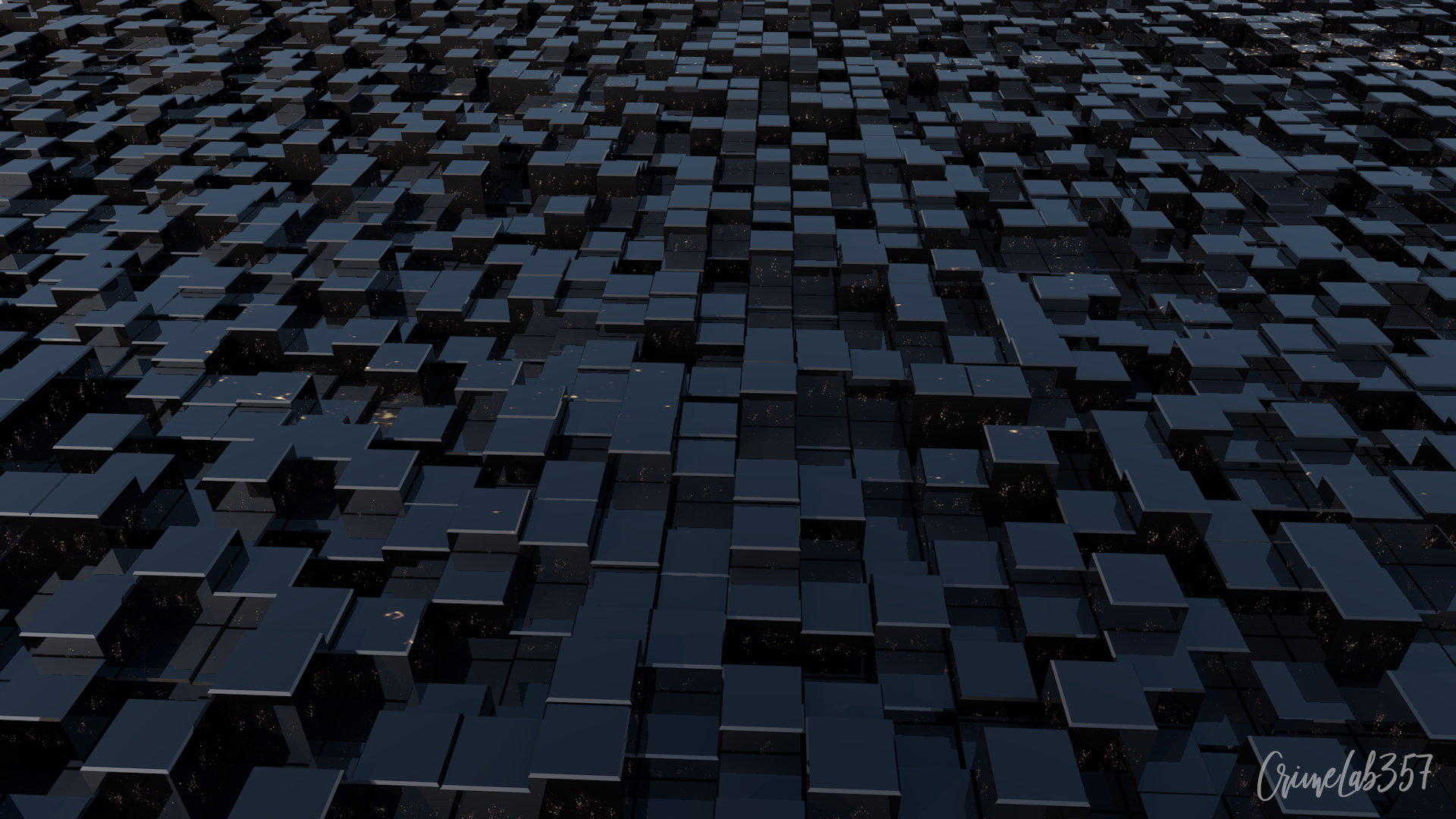3D abstract dark cubes pattern HD Wallpaper