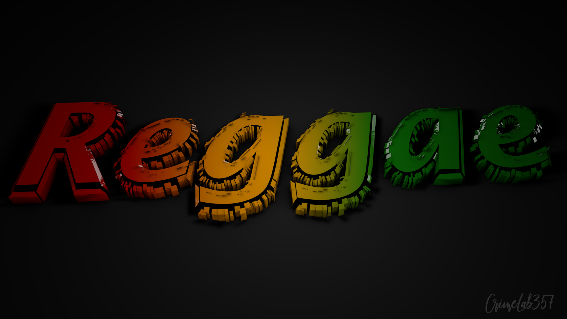 Reggae text in 3D graphics HD Wallpaper
